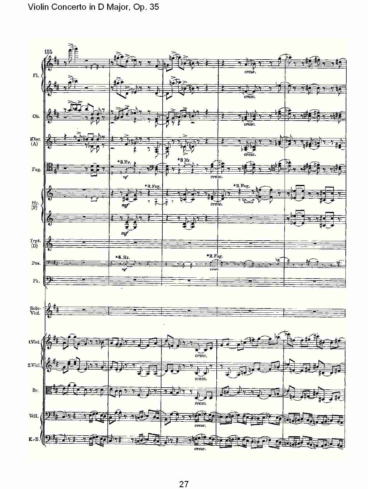 D大调小提琴协奏曲, Op.35第一乐章（六）总谱（图2）
