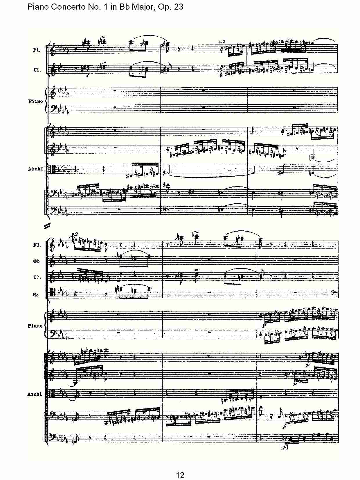 Bb大调第一钢琴协奏曲,Op.23第三乐章（三）总谱（图2）