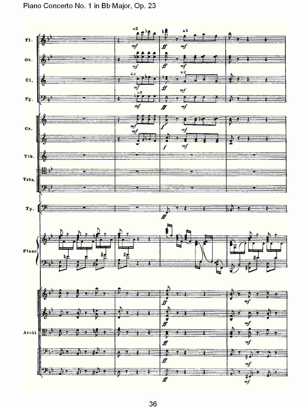 Bb大调第一钢琴协奏曲,Op.23第三乐章（八）总谱（图4）