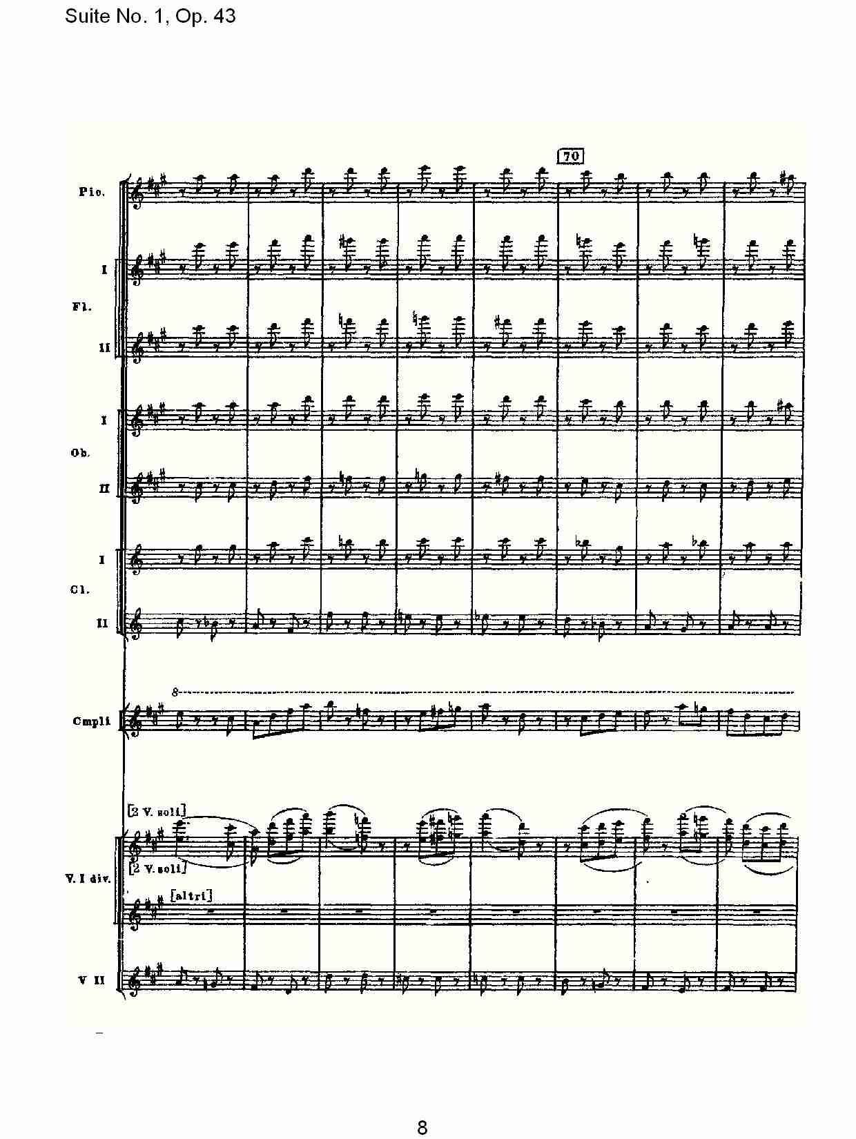 Suite No.1, Op.43   第一套曲,Op.43第四乐章（二）总谱（图3）