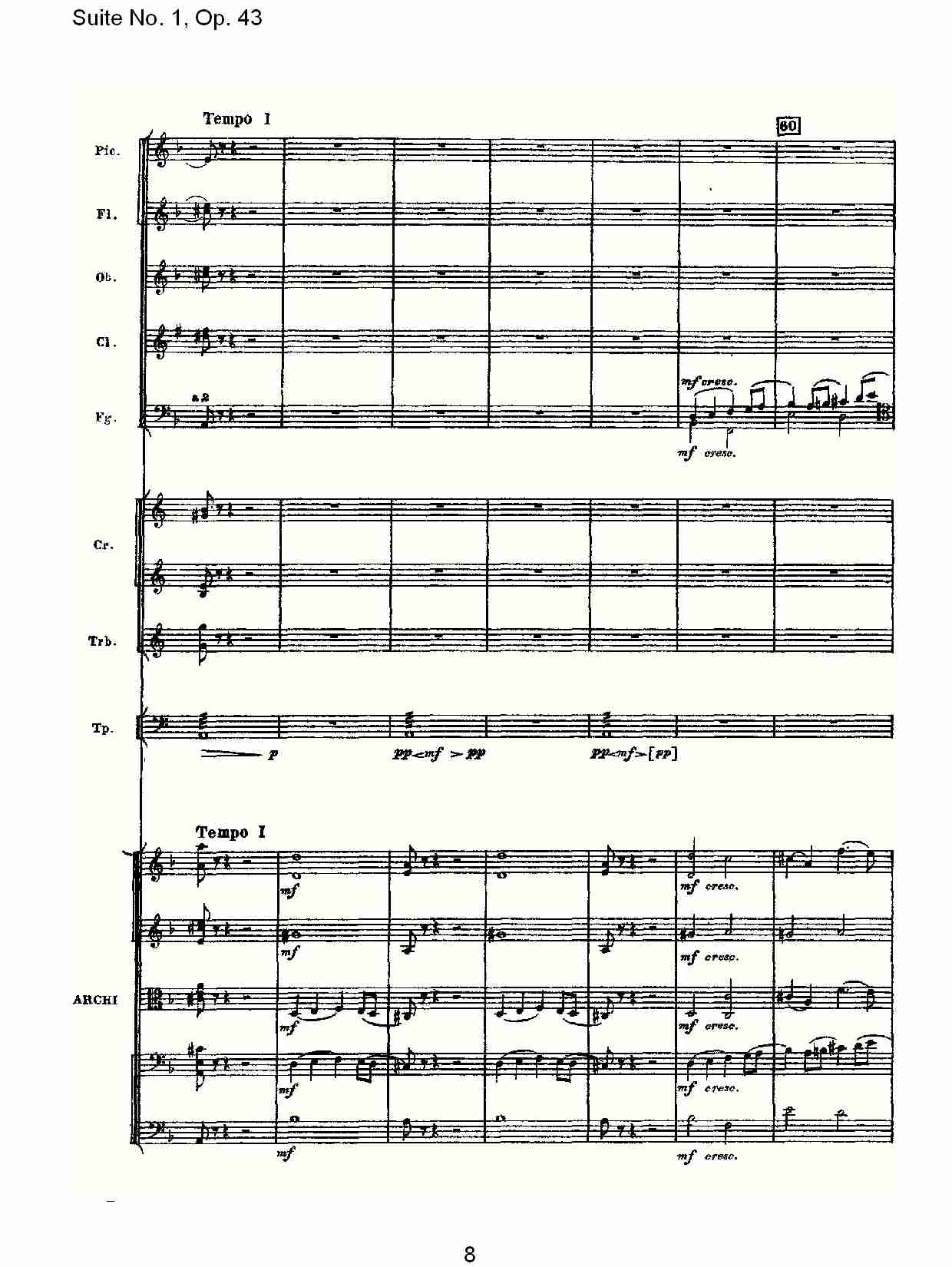 Suite No.1, Op.43   第一套曲,Op.43第一乐章（二）总谱（图3）