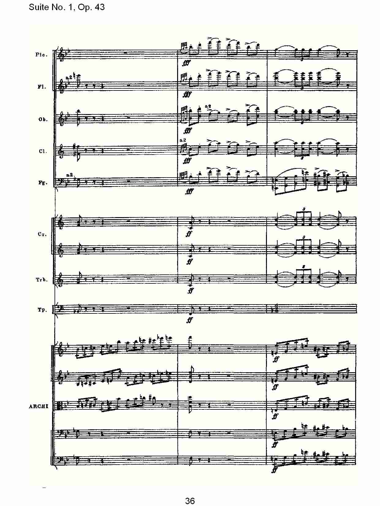 Suite No.1, Op.43   第一套曲,Op.43第五乐章（八）总谱（图1）