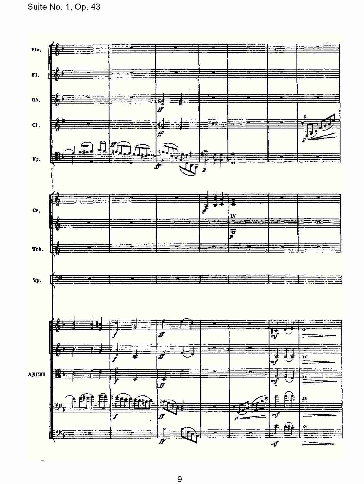 Suite No.1, Op.43   第一套曲,Op.43第一乐章（二）总谱（图4）