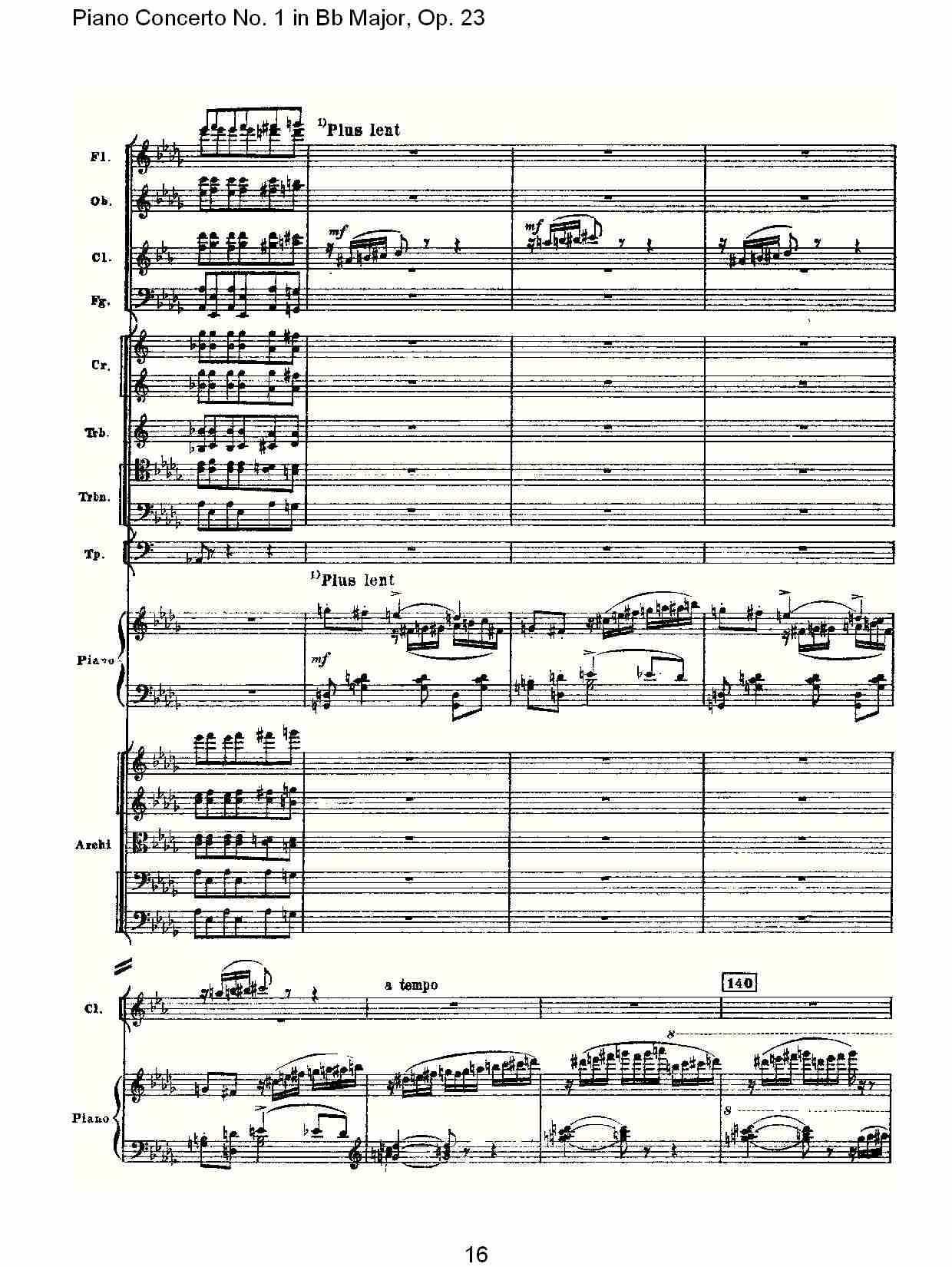 Bb大调第一钢琴协奏曲,Op.23第三乐章（四）总谱（图1）