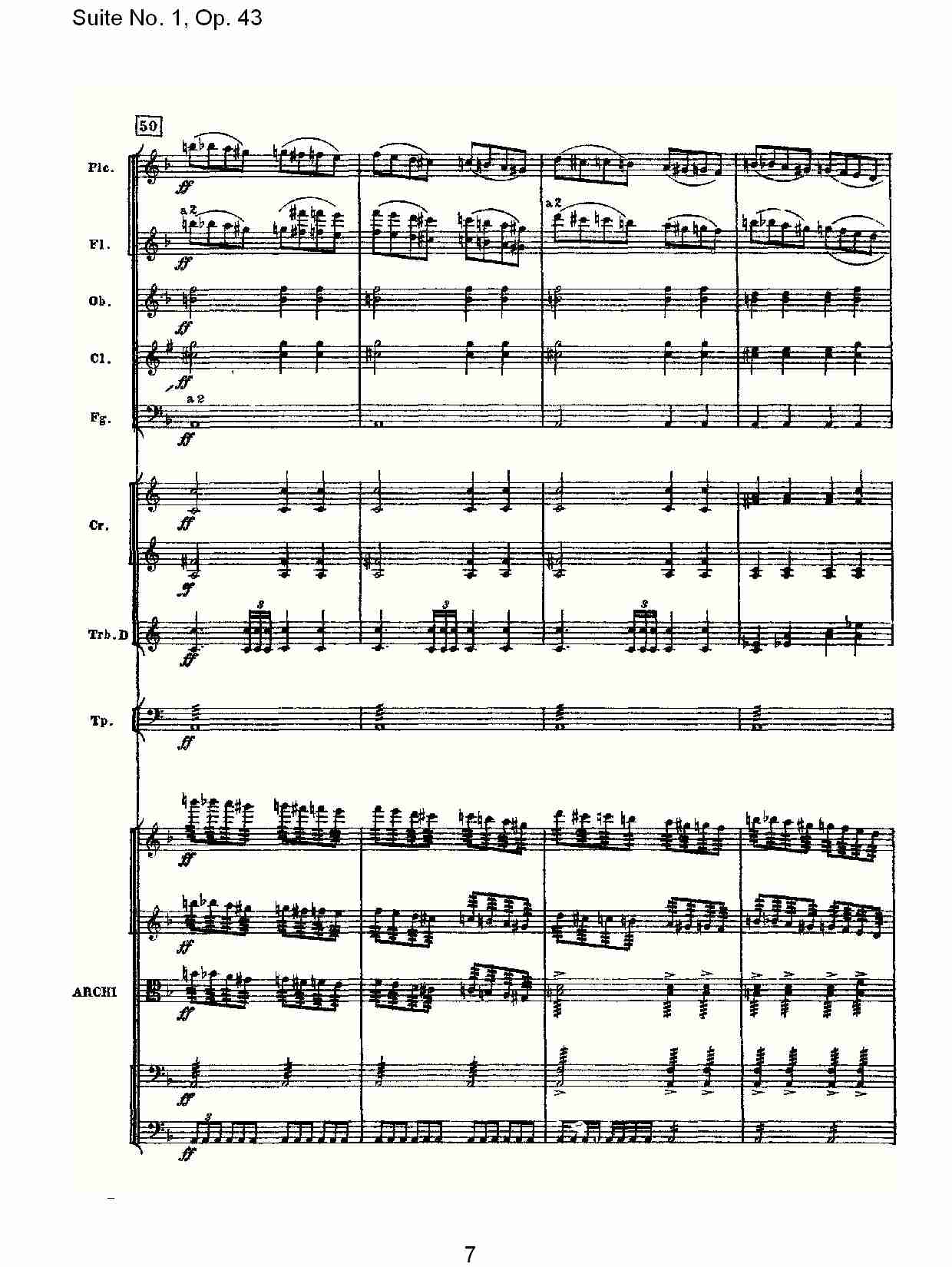 Suite No.1, Op.43   第一套曲,Op.43第一乐章（二）总谱（图2）