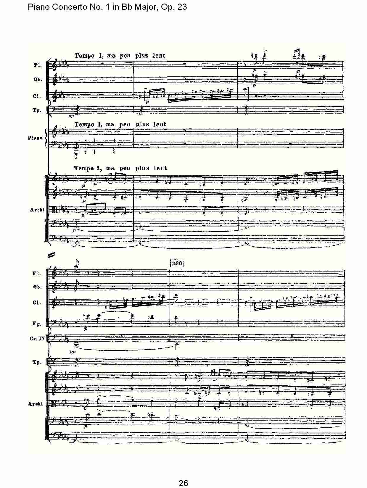 Bb大调第一钢琴协奏曲,Op.23第三乐章（六）总谱（图1）