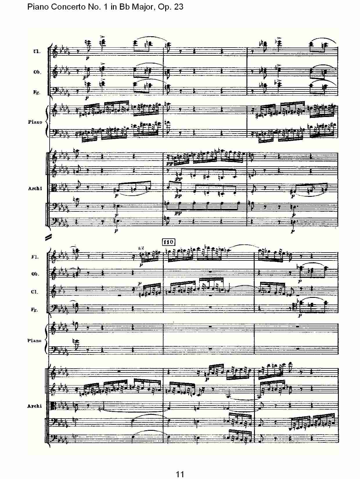 Bb大调第一钢琴协奏曲,Op.23第三乐章（三）总谱（图1）