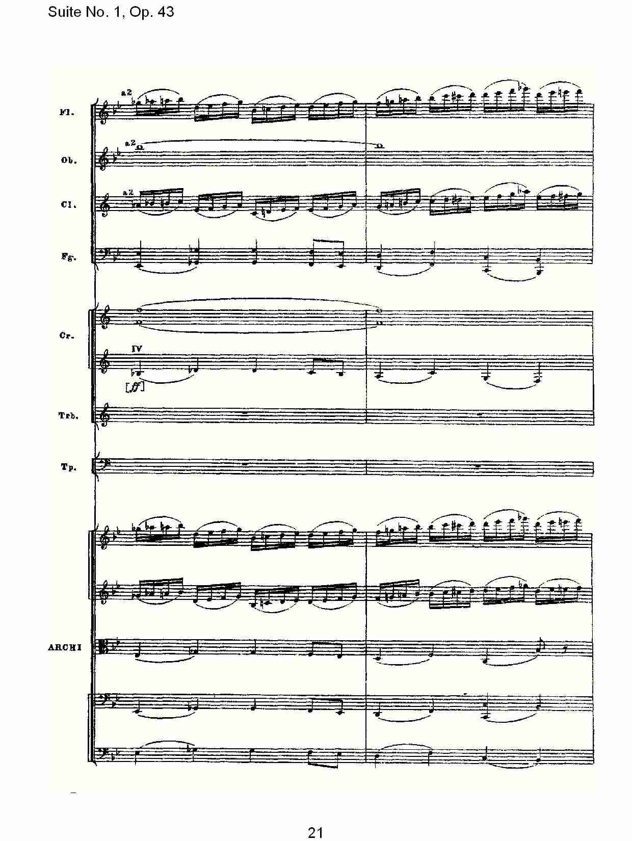 Suite No.1, Op.43   第一套曲,Op.43第五乐章（五）总谱（图1）