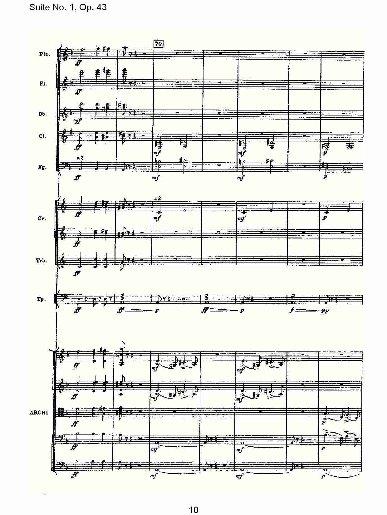 Suite No.1, Op.43   第一套曲,Op.43第一乐章（二）总谱（图5）