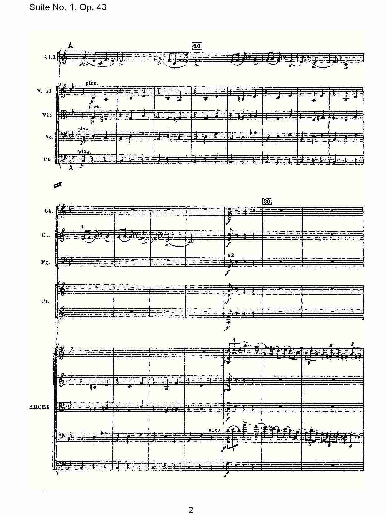 Suite No.1, Op.43   第一套曲,Op.43第二乐章（一）总谱（图2）