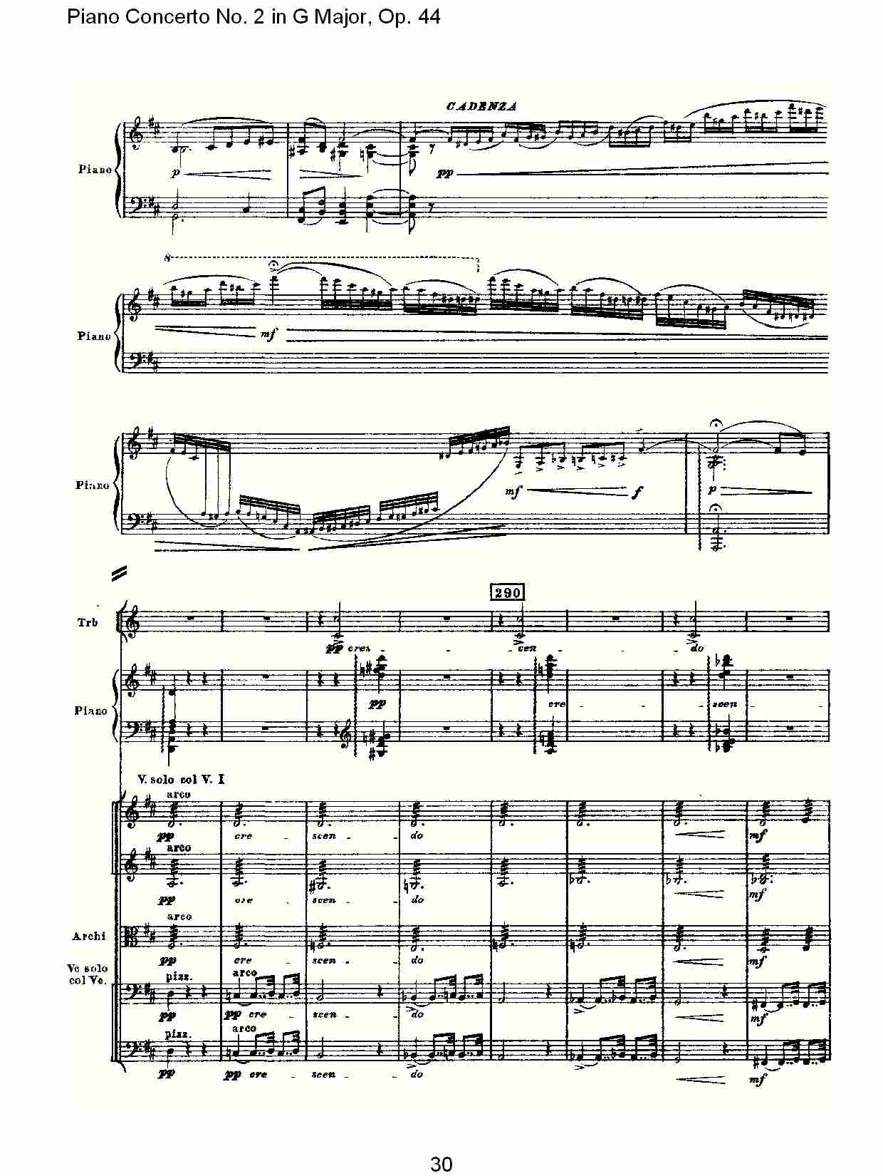G大调第二钢琴协奏曲, Op.44第二乐章（六）总谱（图5）