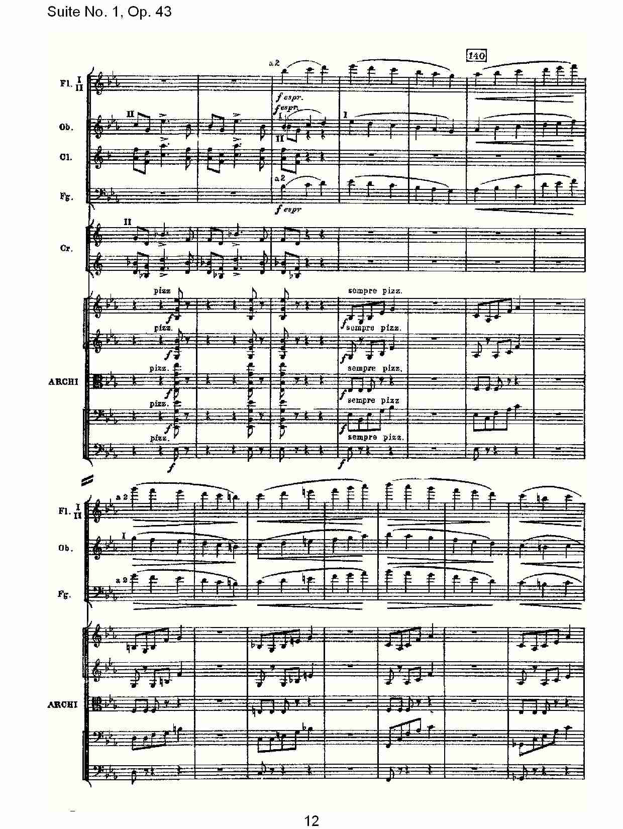 Suite No.1, Op.43   第一套曲,Op.43第二乐章（三）总谱（图2）