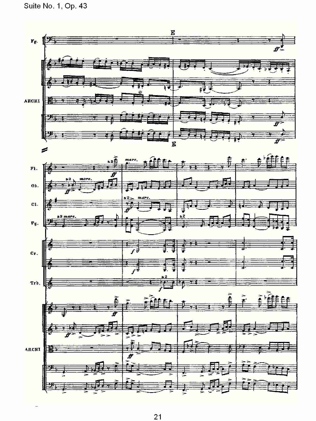 Suite No.1, Op.43   第一套曲,Op.43第一乐章（五）总谱（图1）