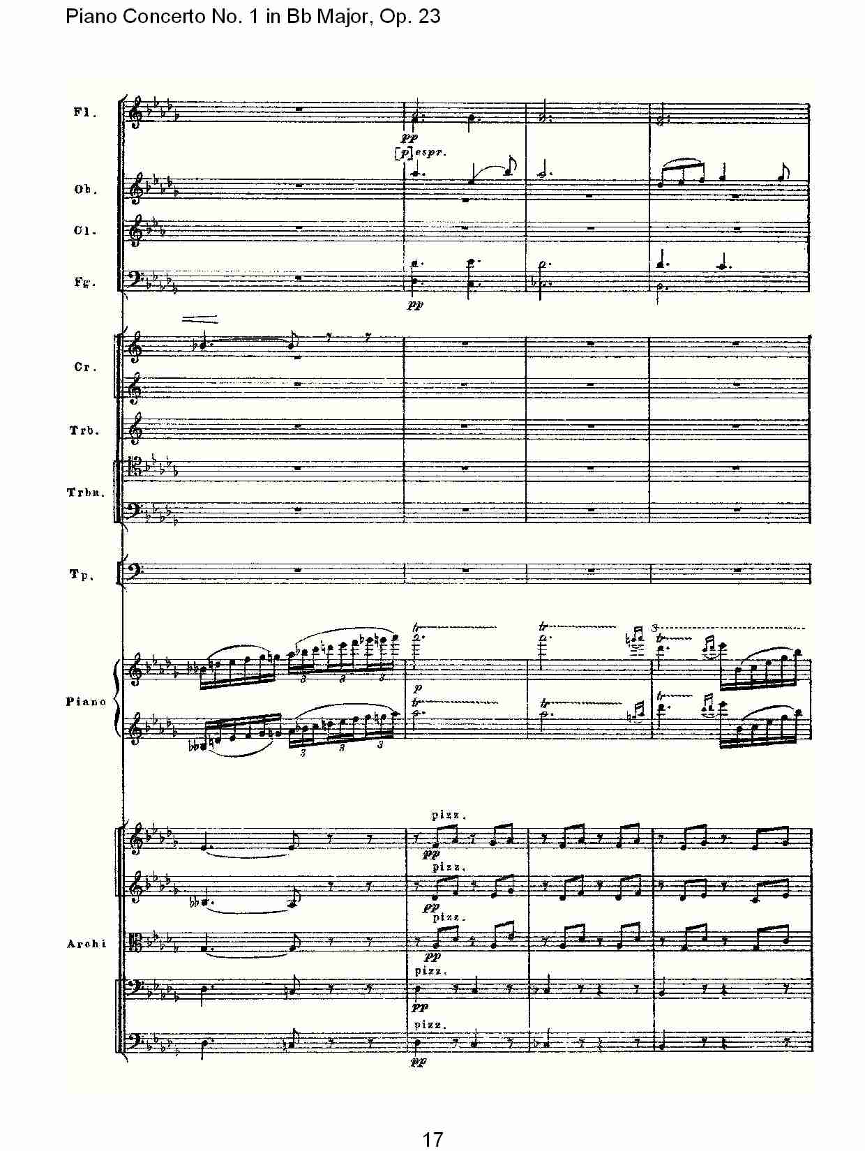 Bb大调第一钢琴协奏曲,Op.23第二乐章（四）总谱（图2）