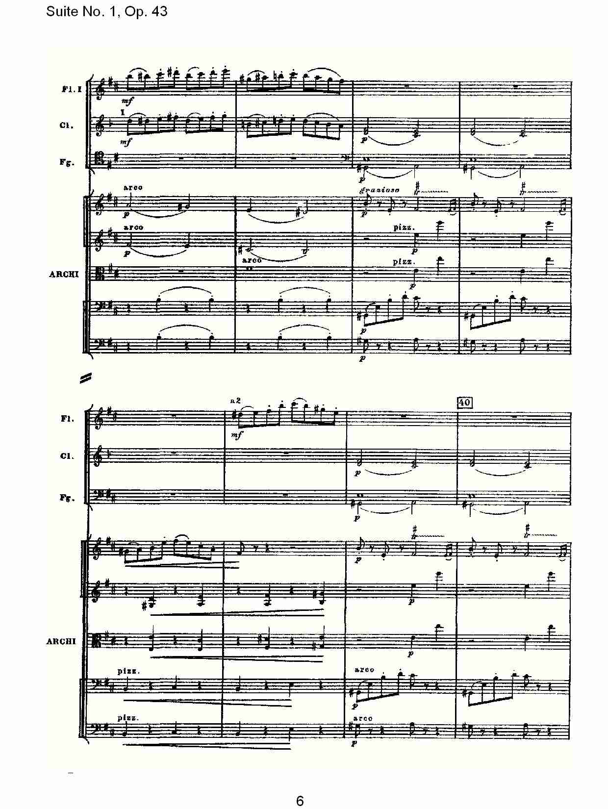 Suite No.1, Op.43   第一套曲,Op.43第六乐章（二）总谱（图1）