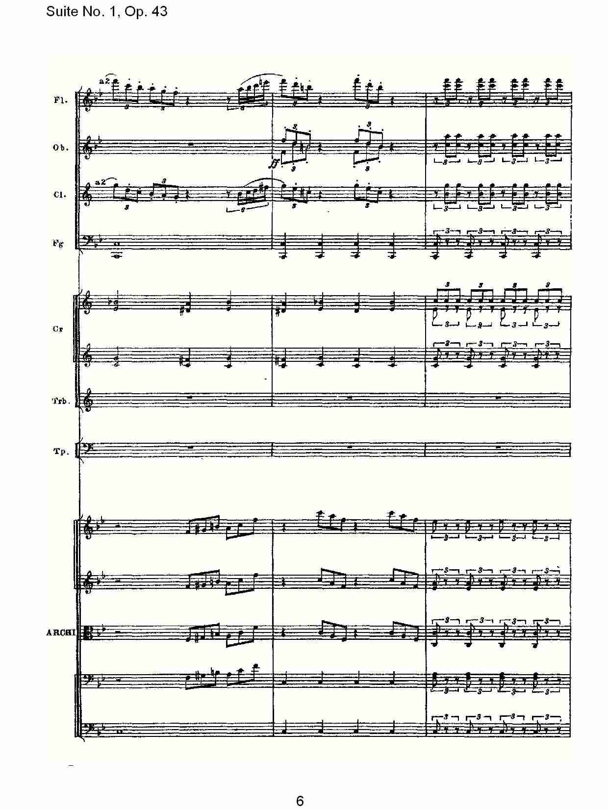 Suite No.1, Op.43   第一套曲,Op.43第五乐章（二）总谱（图1）