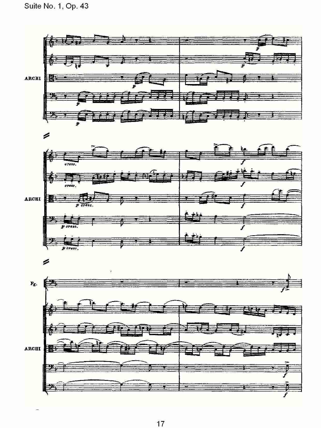 Suite No.1, Op.43   第一套曲,Op.43第一乐章（四）总谱（图2）