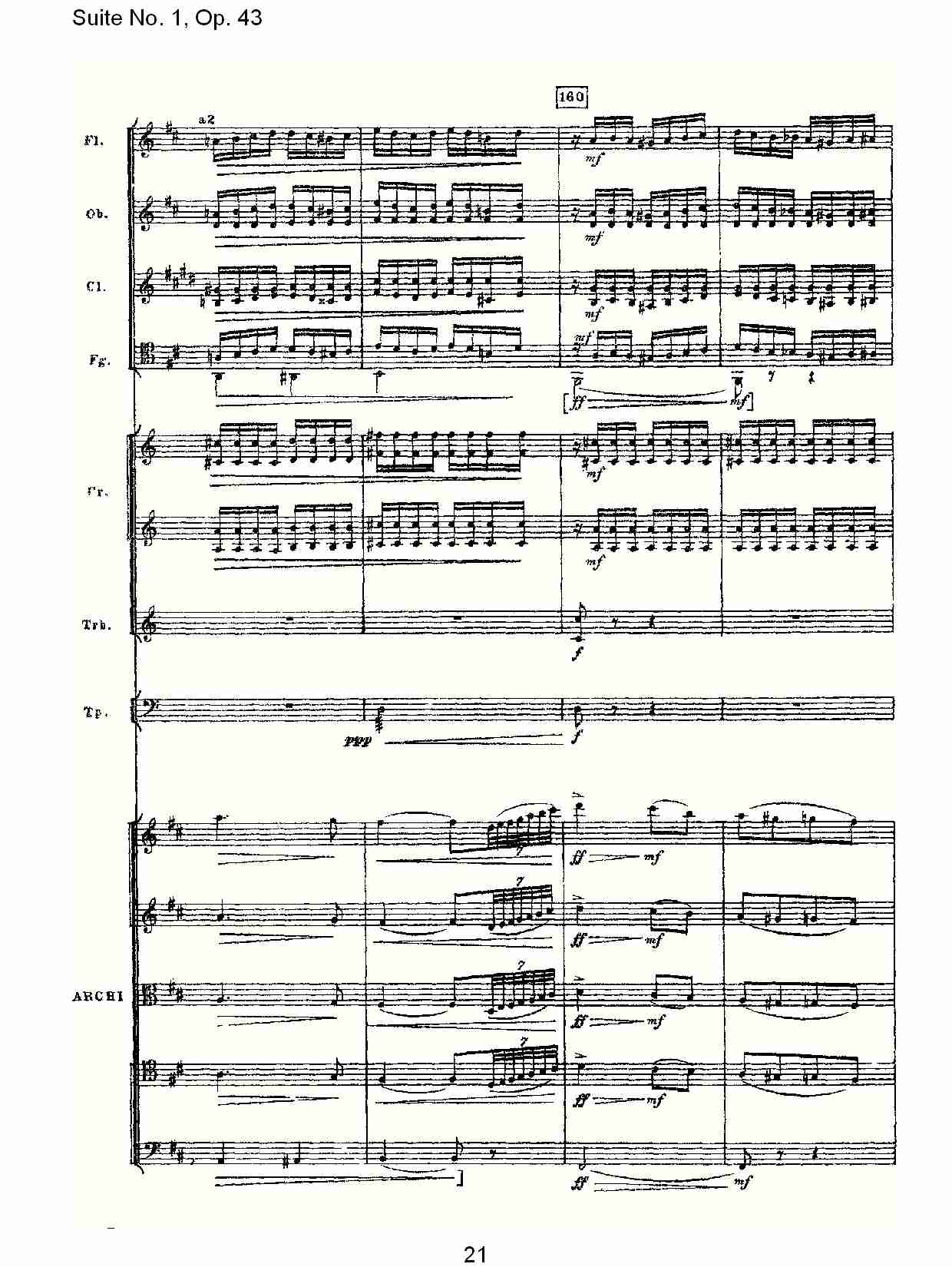 Suite No.1, Op.43   第一套曲,Op.43第三乐章（五）总谱（图1）