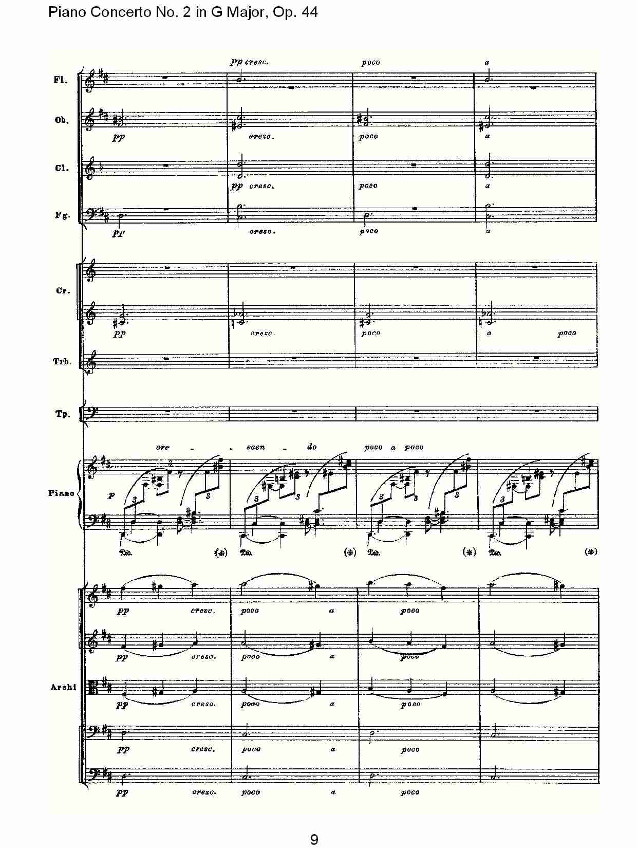 G大调第二钢琴协奏曲, Op.44第二乐章（二）总谱（图5）