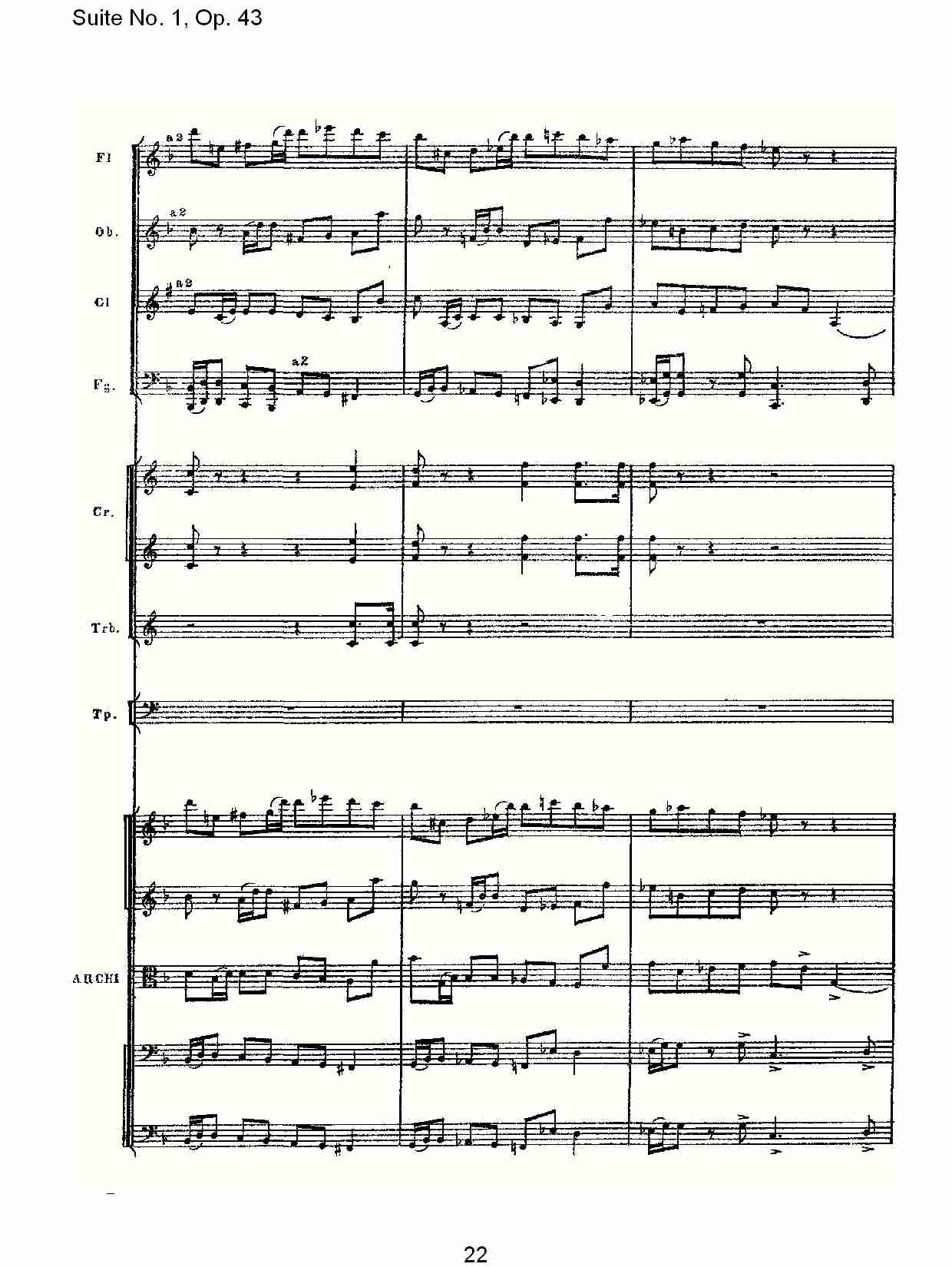 Suite No.1, Op.43   第一套曲,Op.43第一乐章（五）总谱（图2）