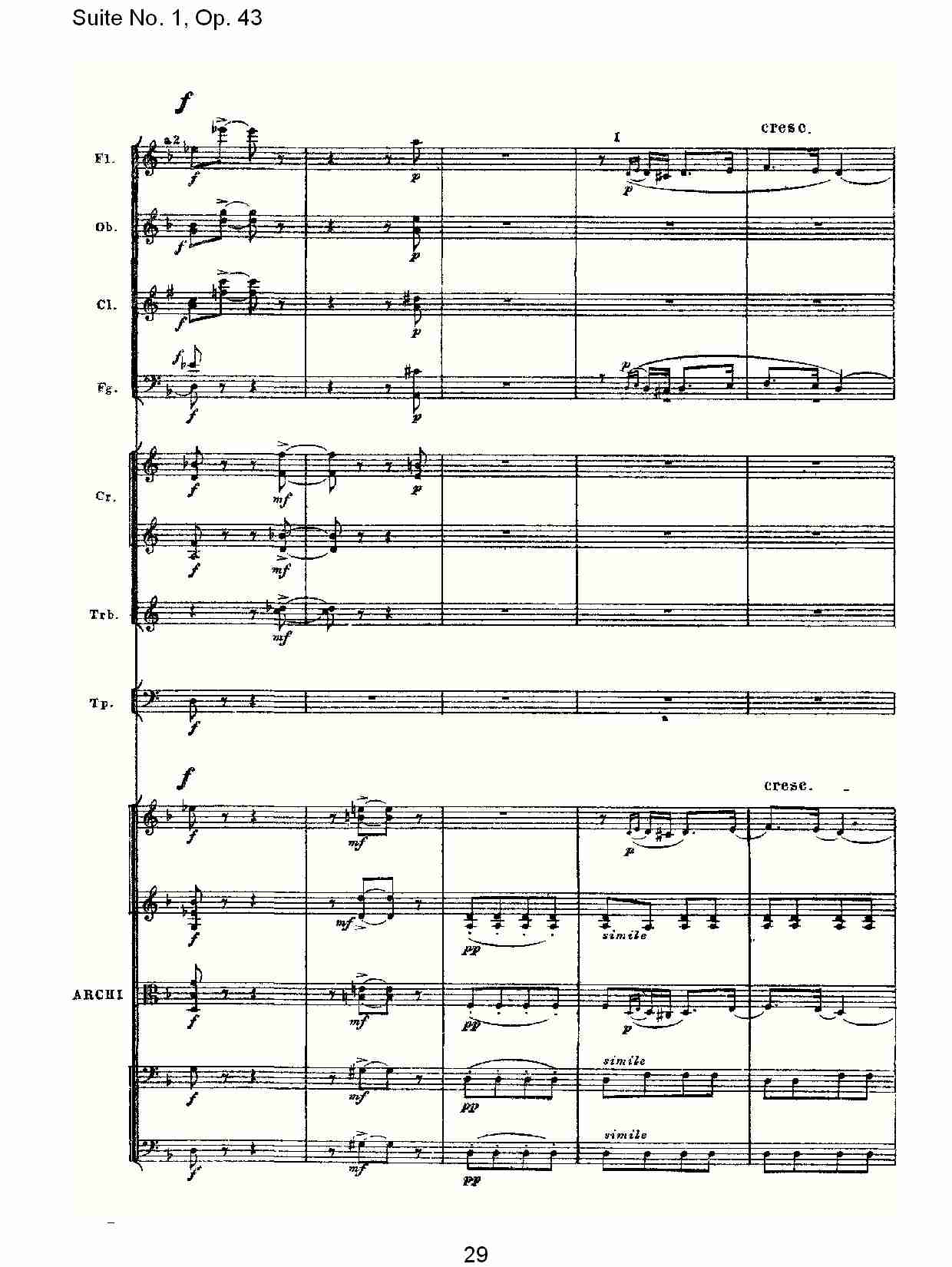 Suite No.1, Op.43   第一套曲,Op.43第三乐章（六）总谱（图4）