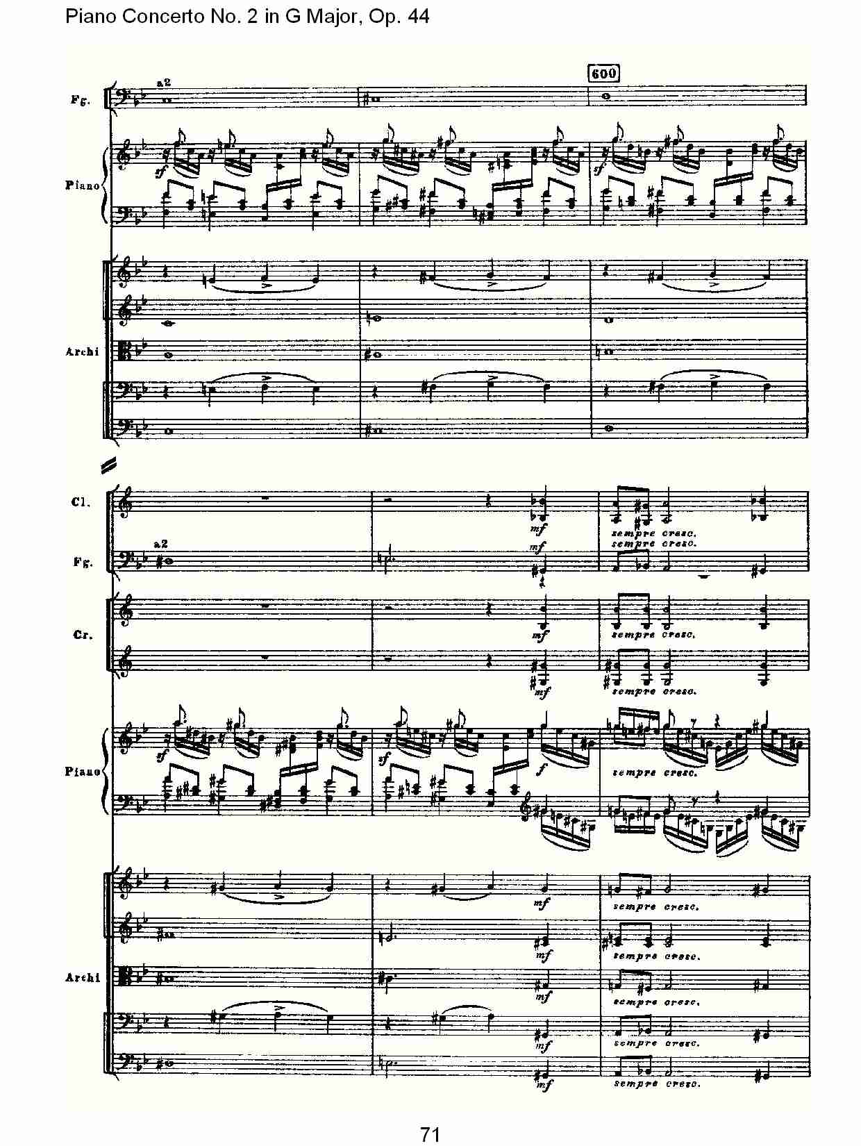 G大调第二钢琴协奏曲, Op.44第一乐章（十五）总谱（图1）
