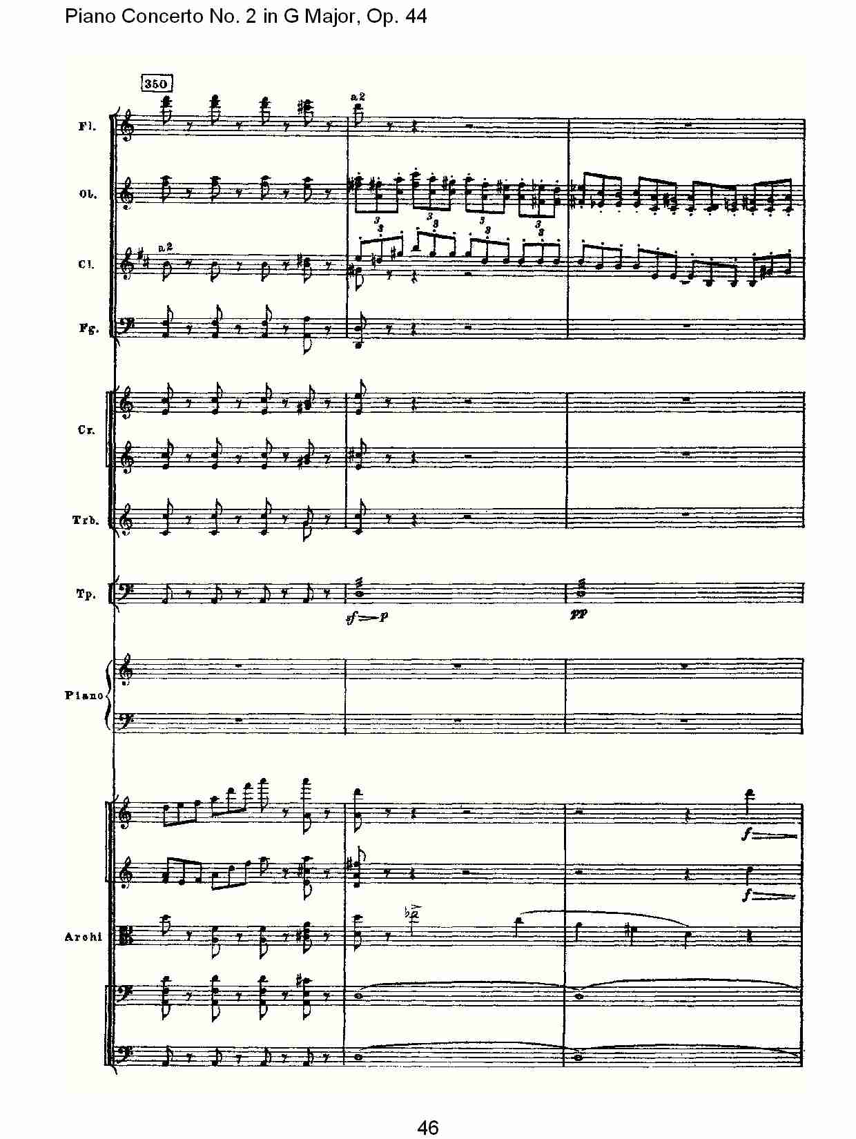 G大调第二钢琴协奏曲, Op.44第一乐章（十）总谱（图1）
