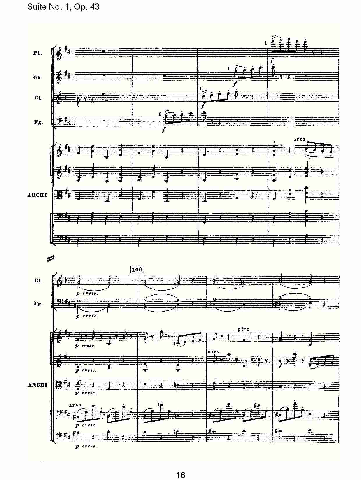 Suite No.1, Op.43   第一套曲,Op.43第六乐章（四）总谱（图1）