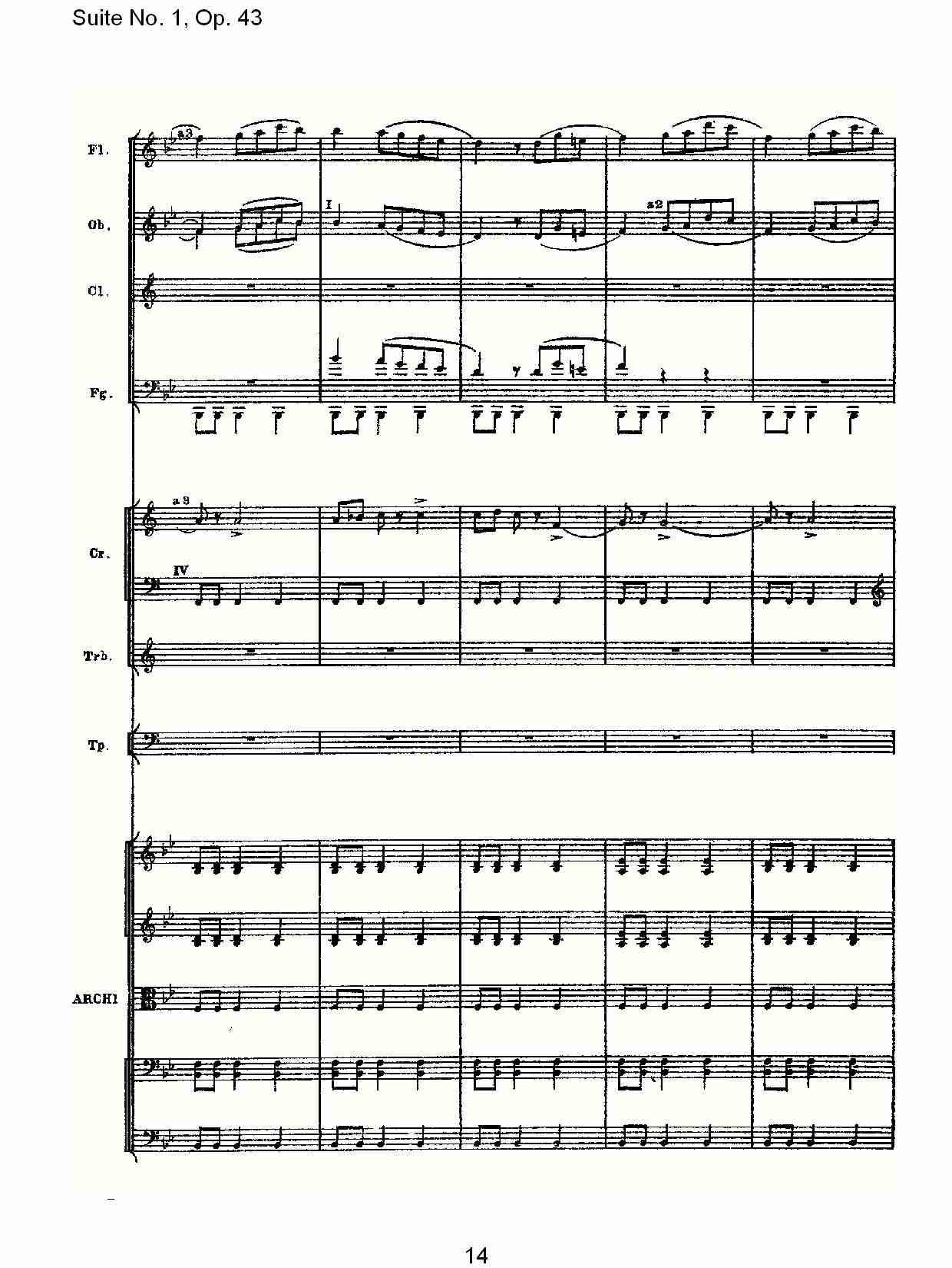 Suite No.1, Op.43   第一套曲,Op.43第二乐章（三）总谱（图4）