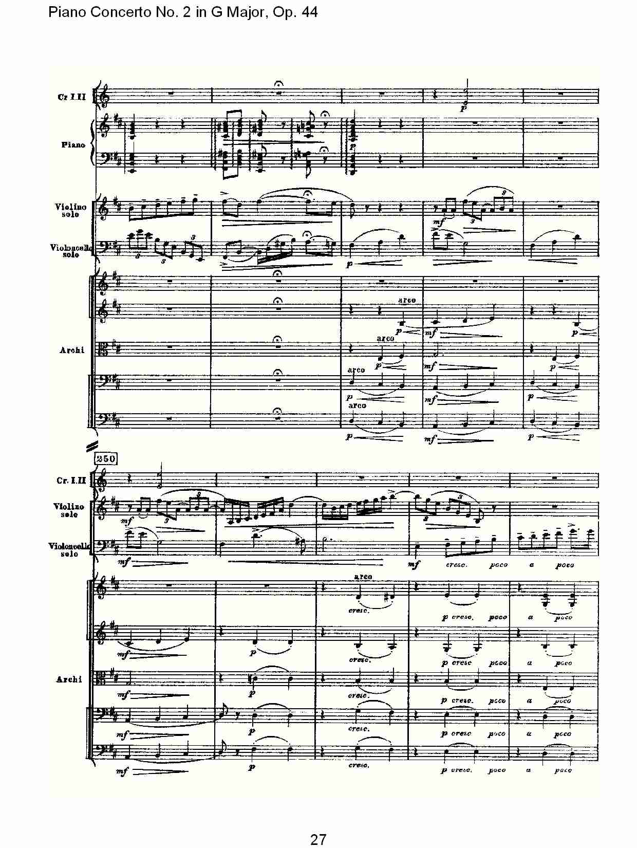 G大调第二钢琴协奏曲, Op.44第二乐章（六）总谱（图2）