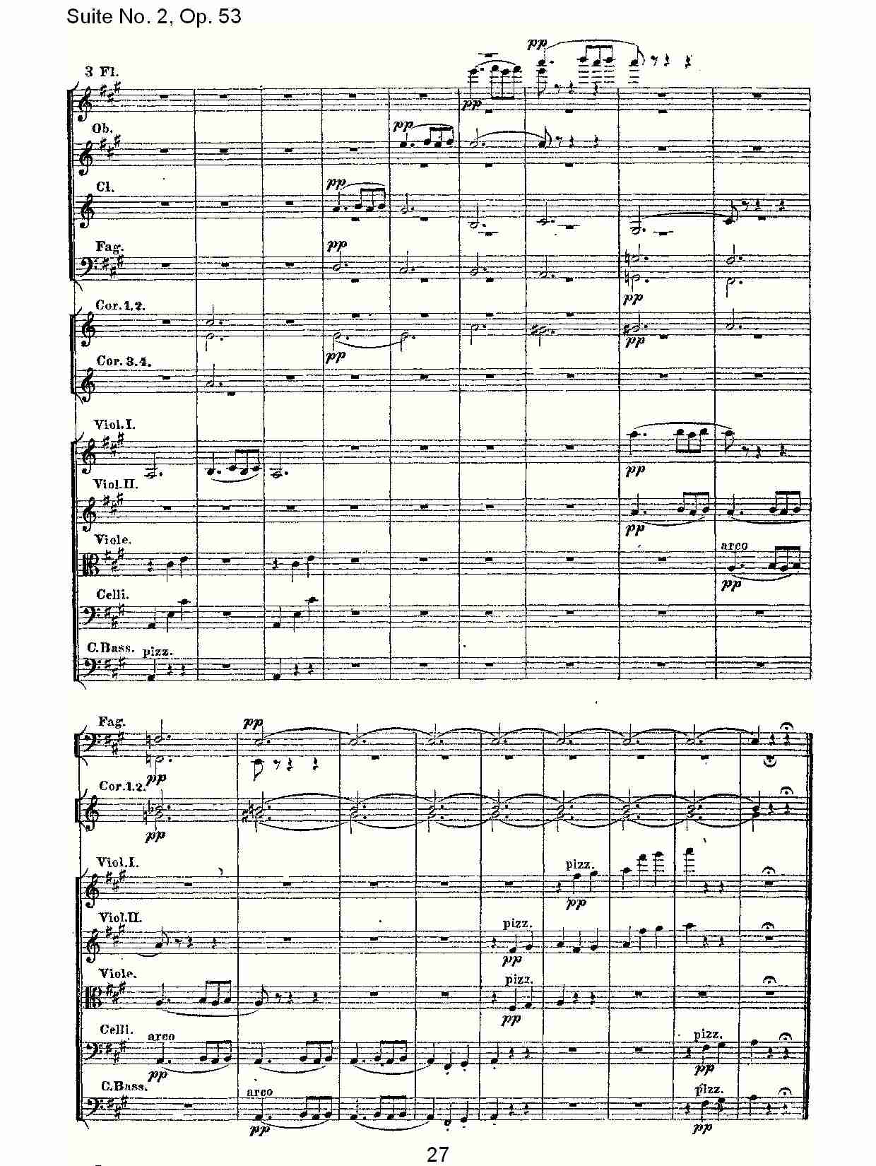Suite No. 2, Op.53  第二套曲,Op.53第二乐章（六）总谱（图2）