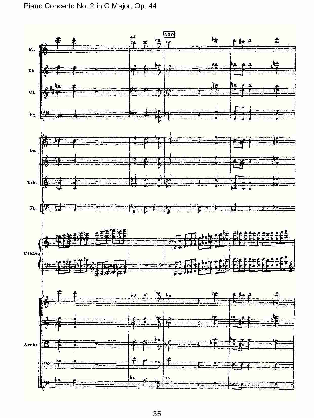 G大调第二钢琴协奏曲, Op.44第一乐章（七）总谱（图3）