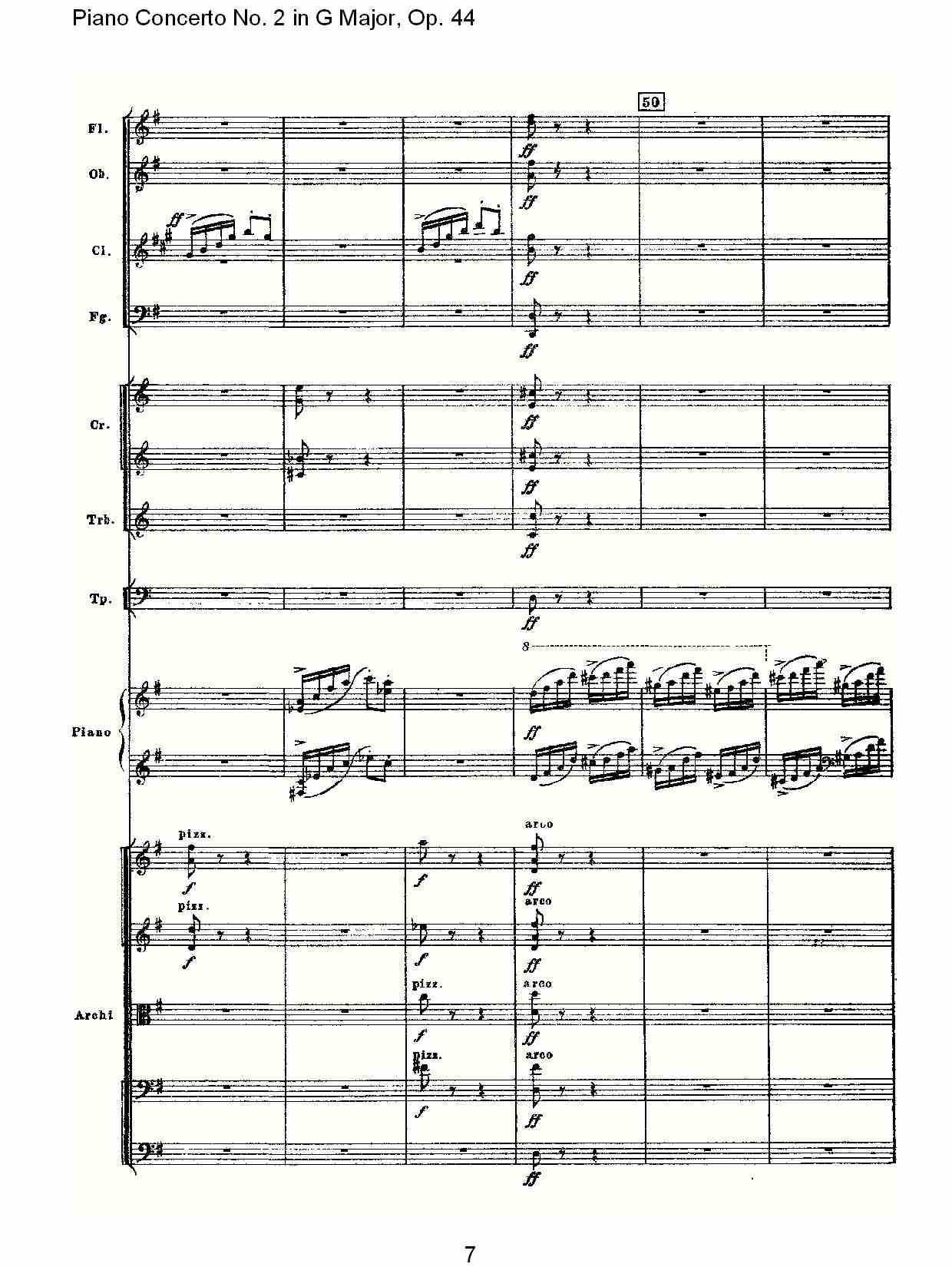 G大调第二钢琴协奏曲, Op.44第三乐章（二）总谱（图2）