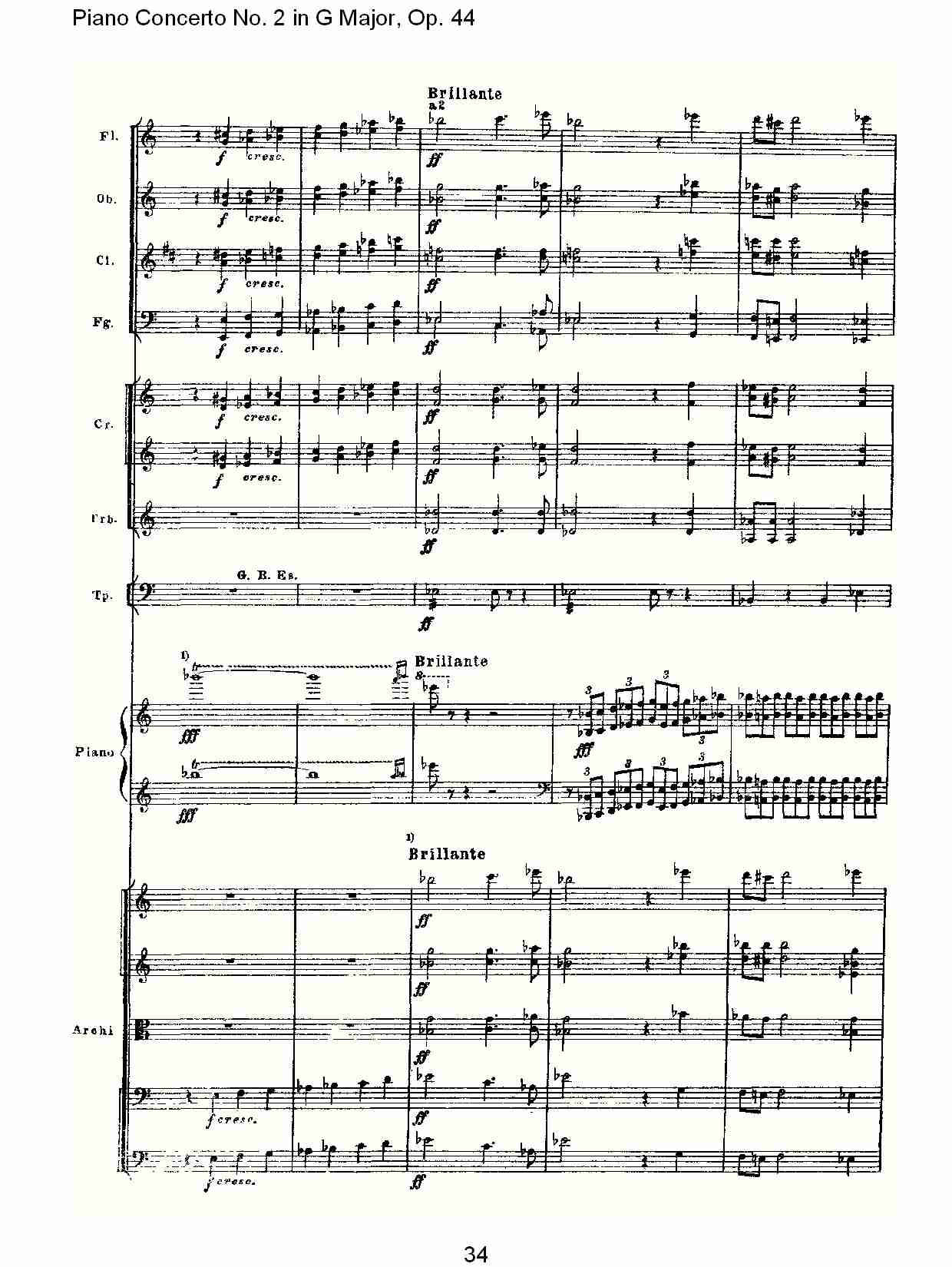G大调第二钢琴协奏曲, Op.44第一乐章（七）总谱（图2）