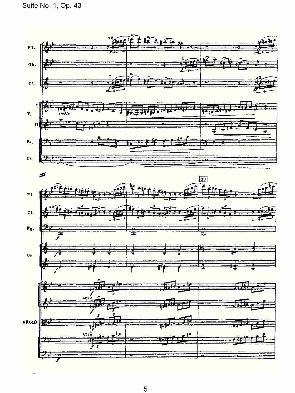 Suite No.1, Op.43   第一套曲,Op.43第五乐章（一）总谱（图5）