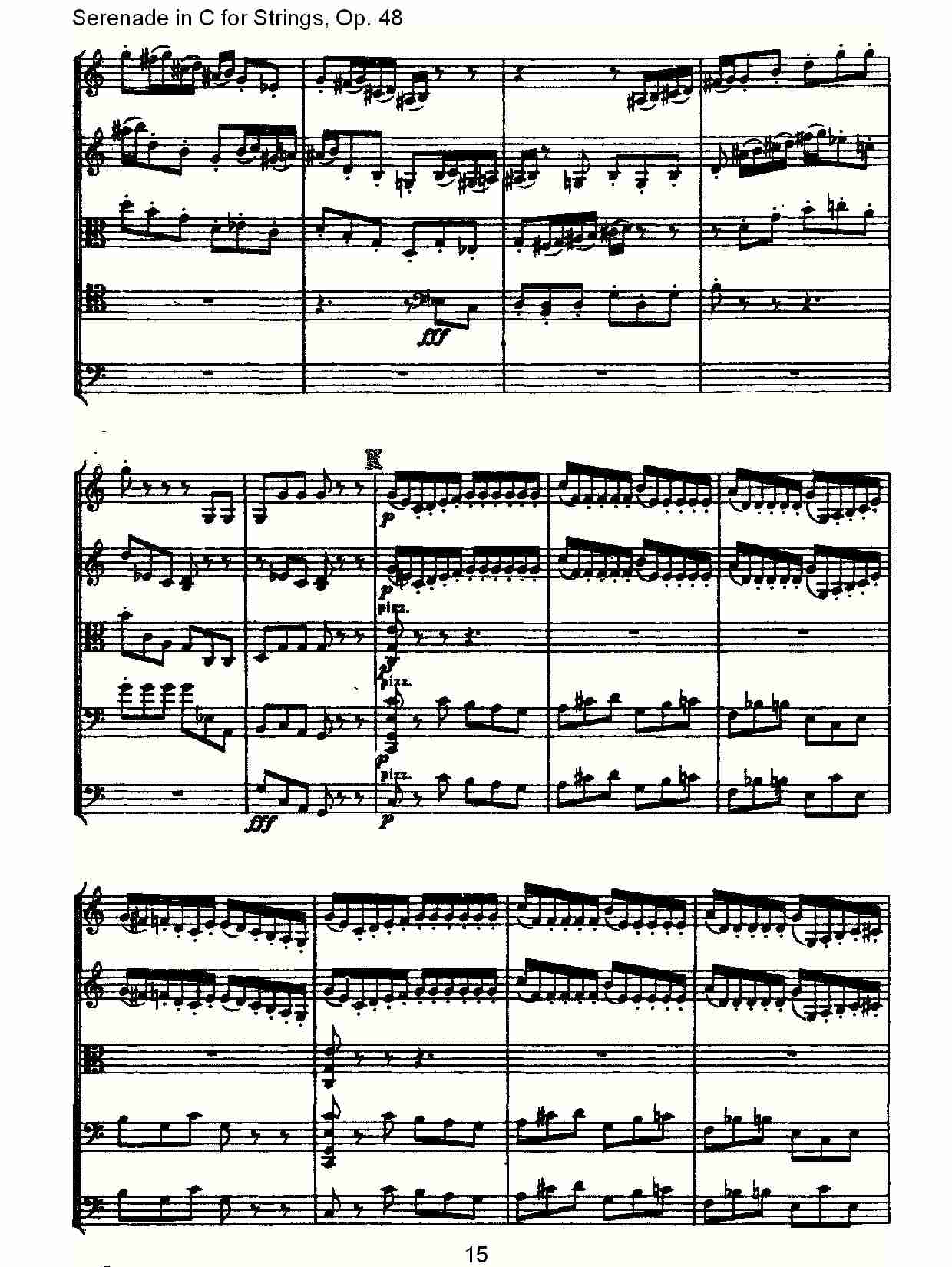 Serenade in C for Strings, Op.48  C调弦乐小夜曲，Op.48（三）总谱（图5）