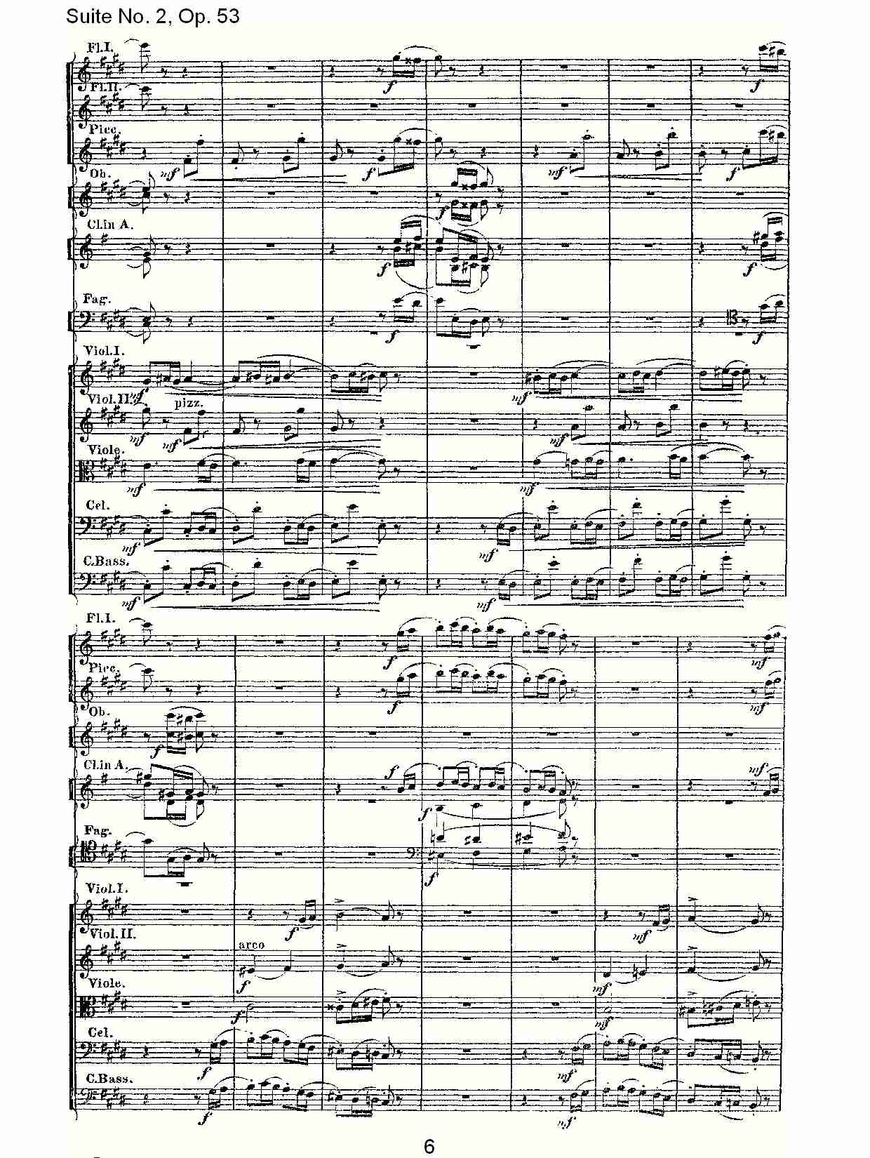 Suite No. 2, Op.53  第二套曲,Op.53第三乐章（二）总谱（图1）