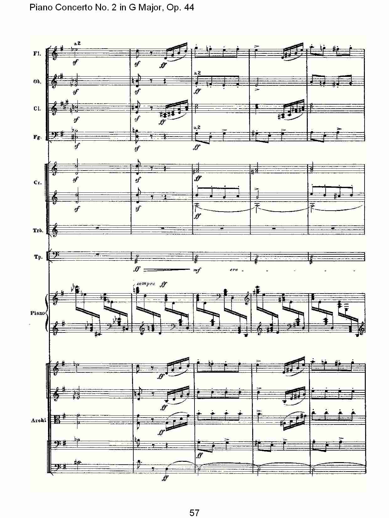 G大调第二钢琴协奏曲, Op.44第三乐章（十二）总谱（图2）