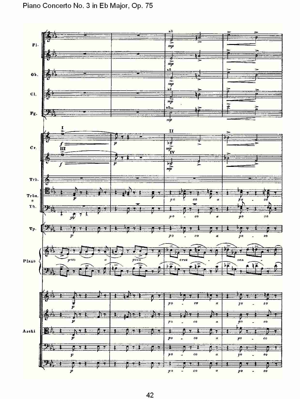 Eb大调第三钢琴协奏曲, Op.75第二部（九）总谱（图2）