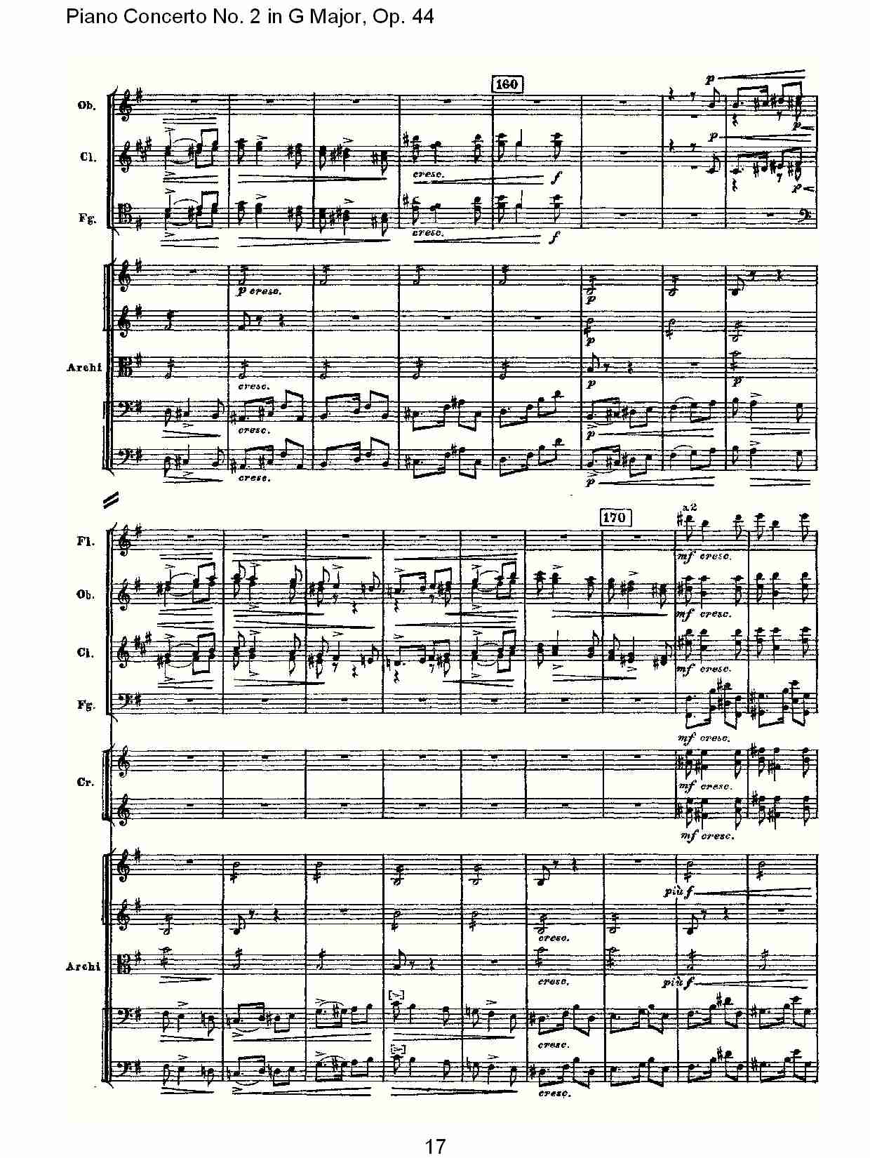 G大调第二钢琴协奏曲, Op.44第三乐章（四）总谱（图2）