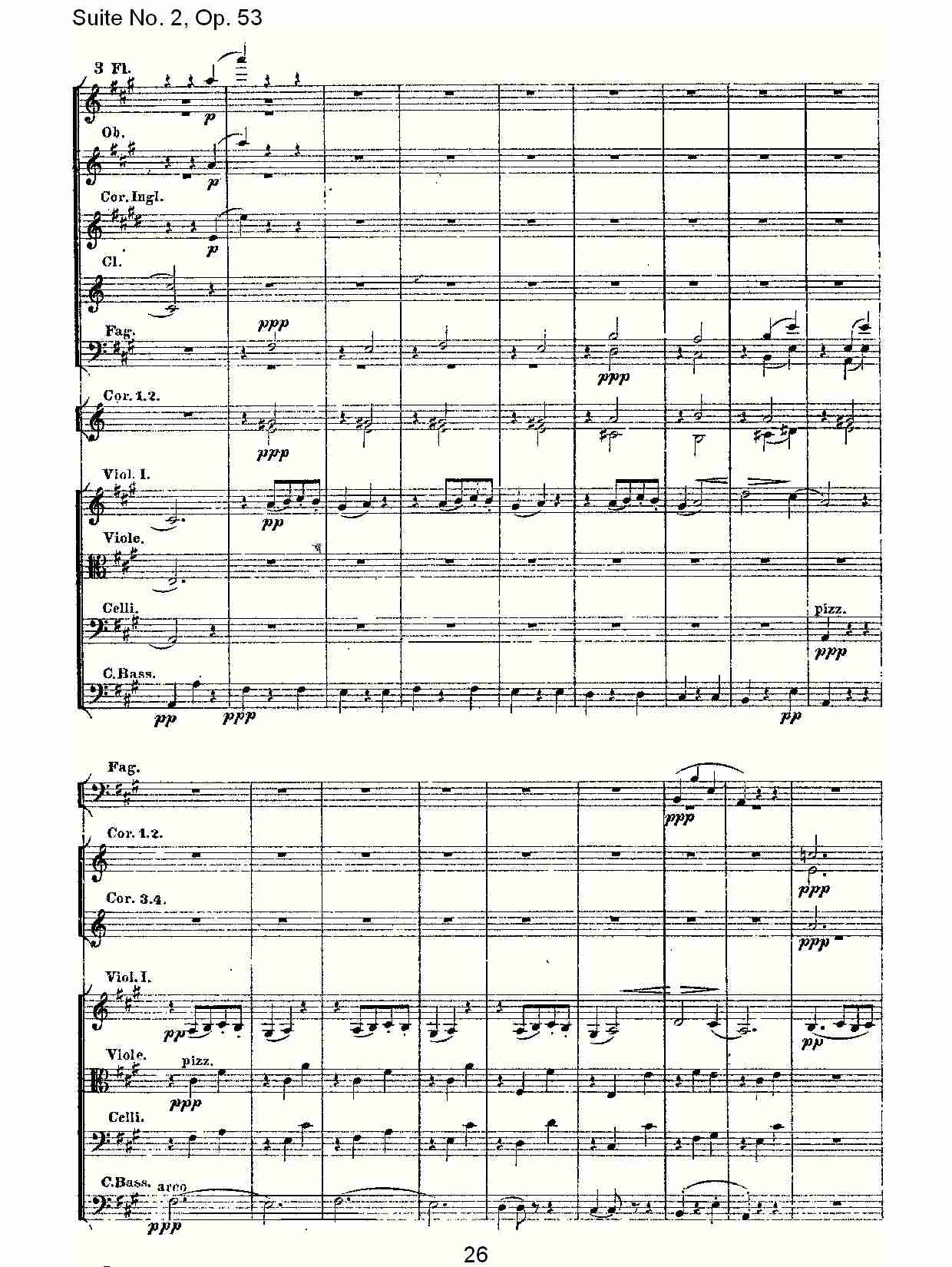 Suite No. 2, Op.53  第二套曲,Op.53第二乐章（六）总谱（图1）