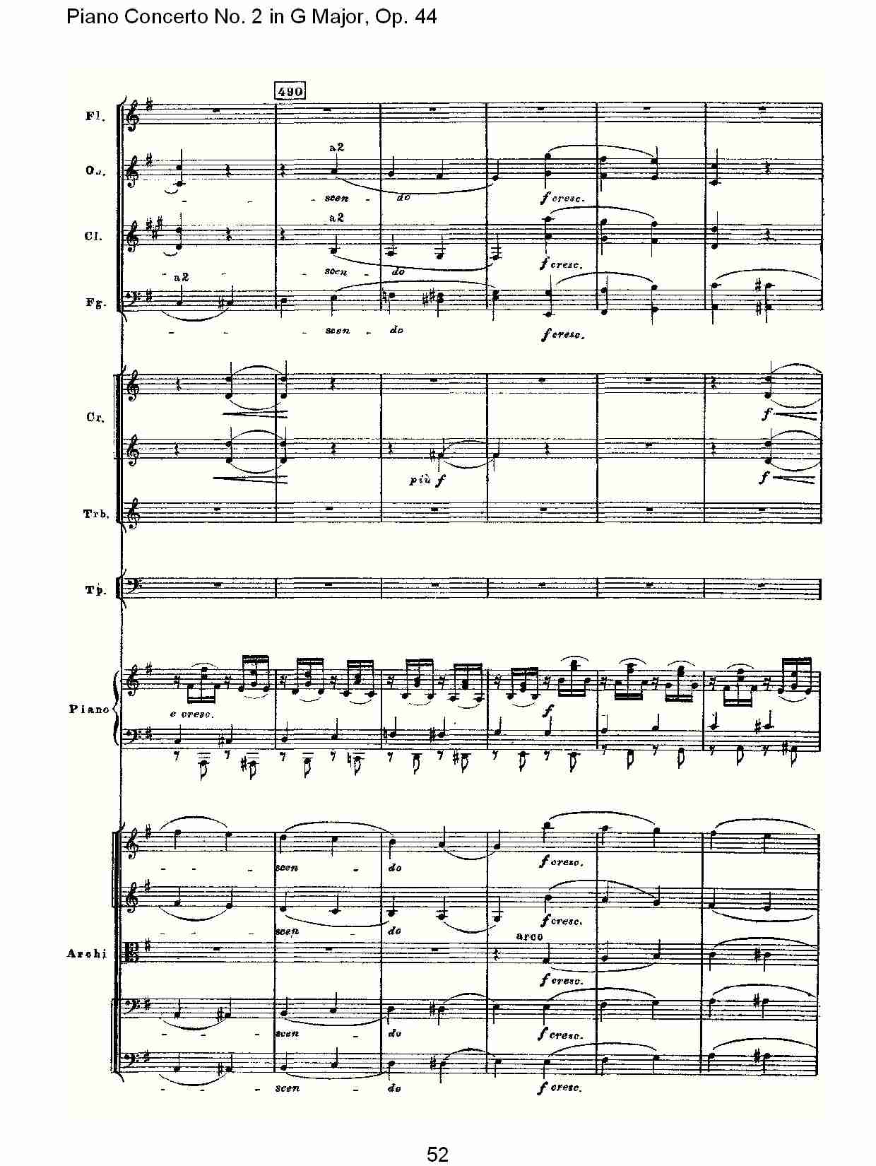 G大调第二钢琴协奏曲, Op.44第三乐章（十一）总谱（图2）
