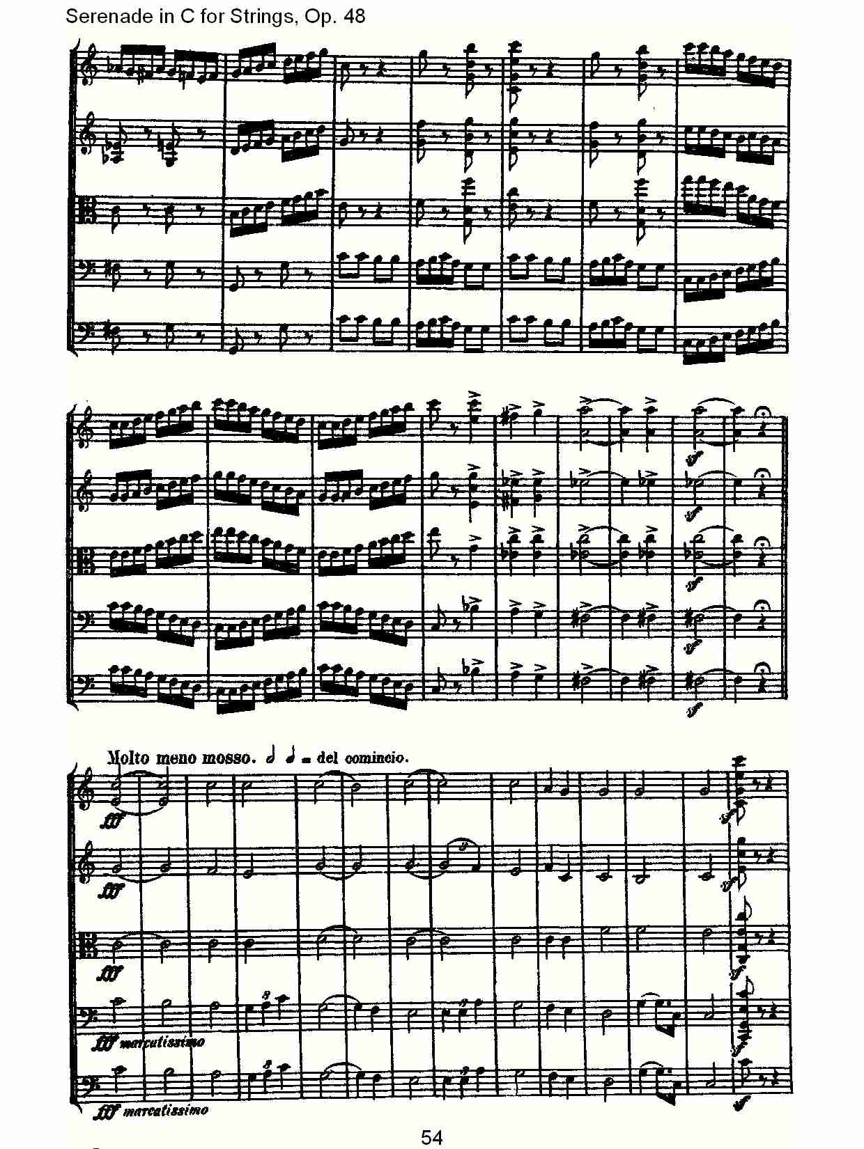 Serenade in C for Strings,Op.48C调弦乐小夜曲,Op.48（十一）总谱（图4）