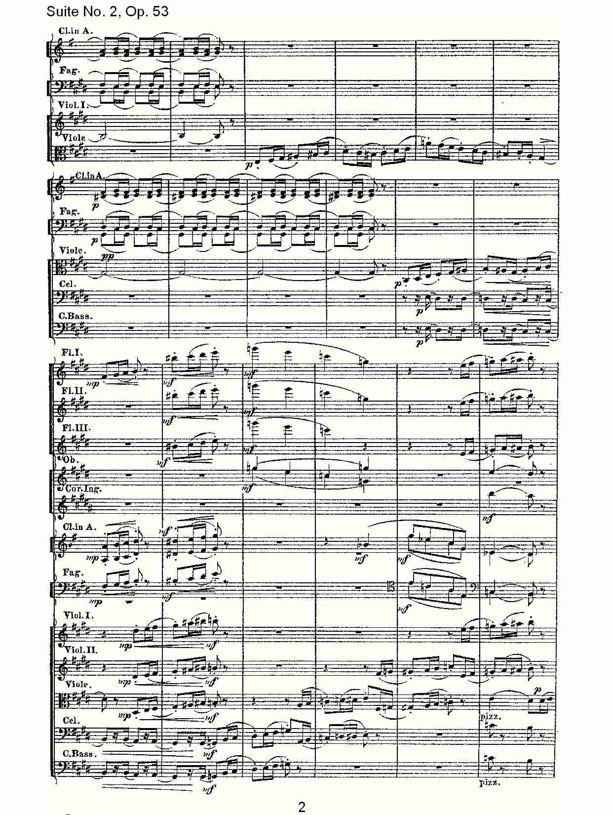 Suite No. 2, Op.53  第二套曲,Op.53第三乐章（一）总谱（图2）