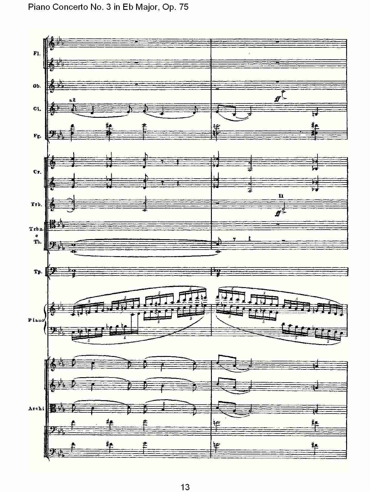 Eb大调第三钢琴协奏曲, Op.75第一部（三）总谱（图3）