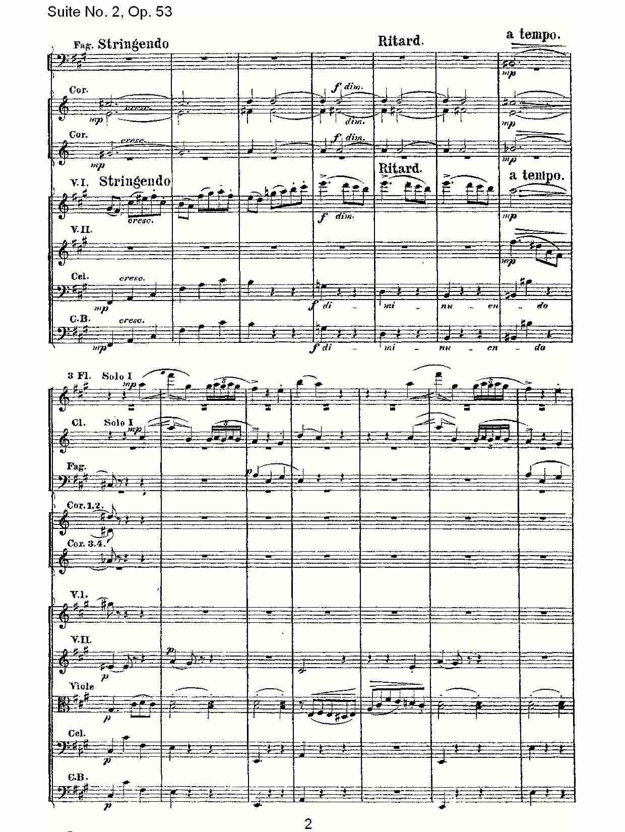 Suite No. 2, Op.53  第二套曲,Op.53第二乐章（一）总谱（图2）