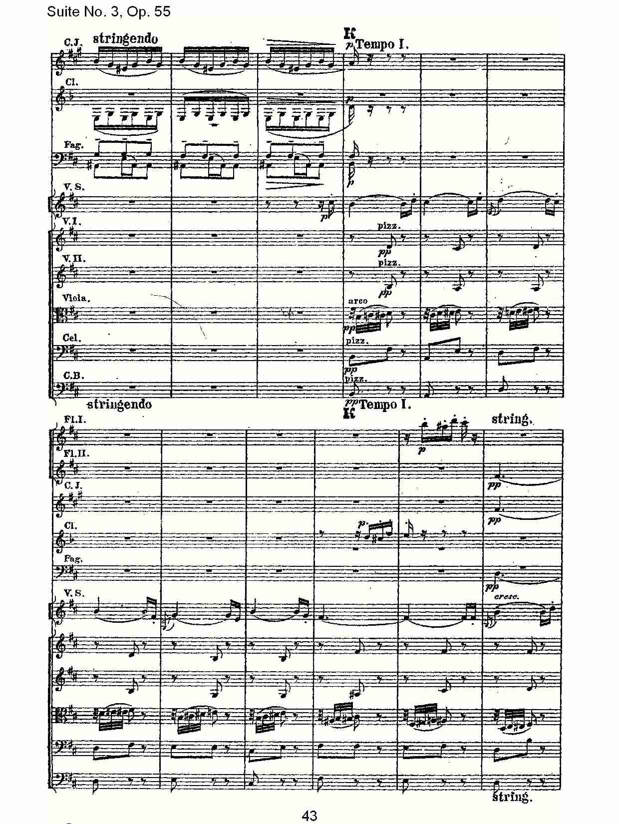 Suite No. 3, Op.55  第三套曲,Op.55第四乐章第一部（九）总谱（图3）