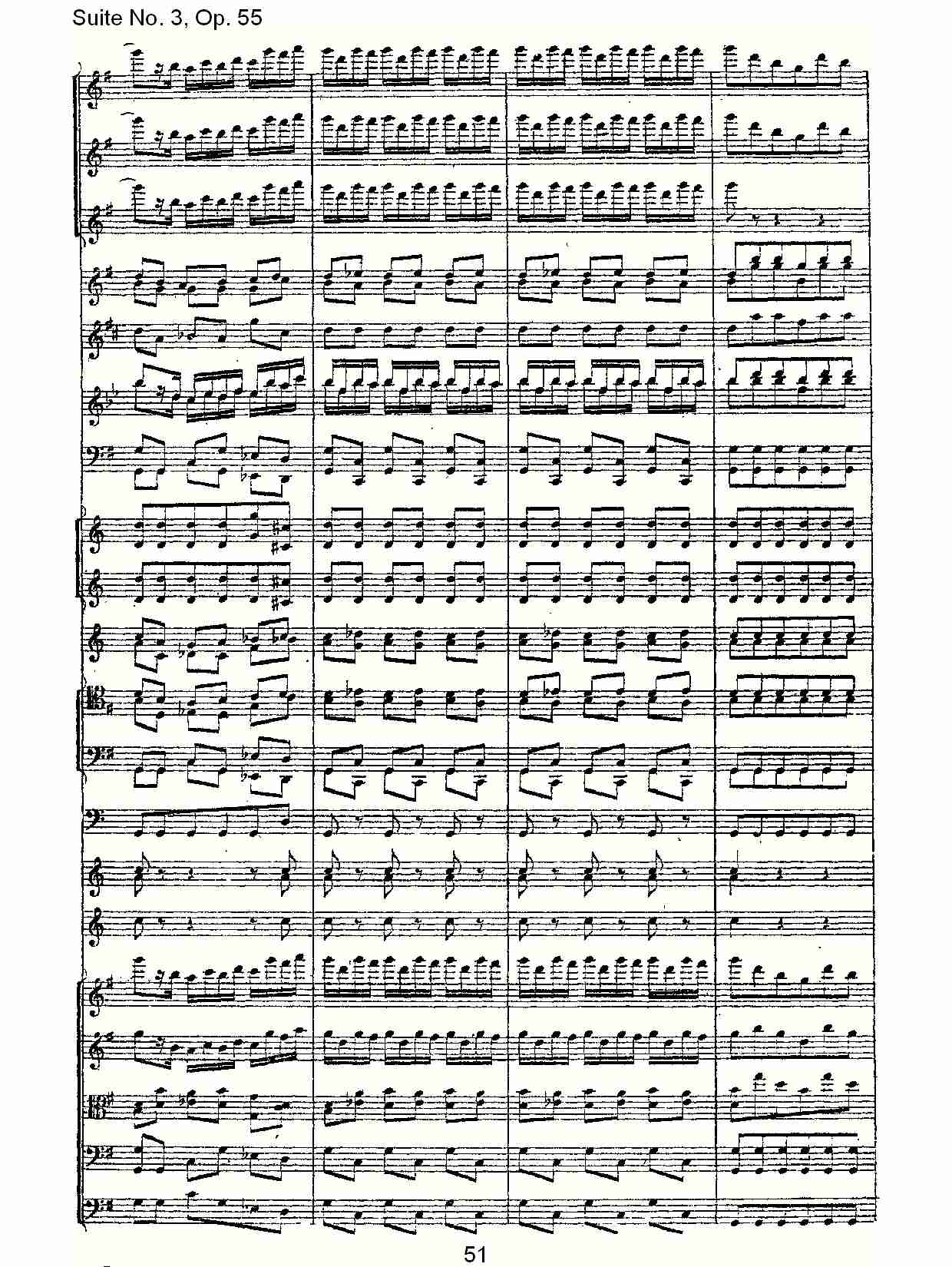 Suite No. 3, Op.55  第三套曲,Op.55第四乐章第二部（十一）总谱（图1）