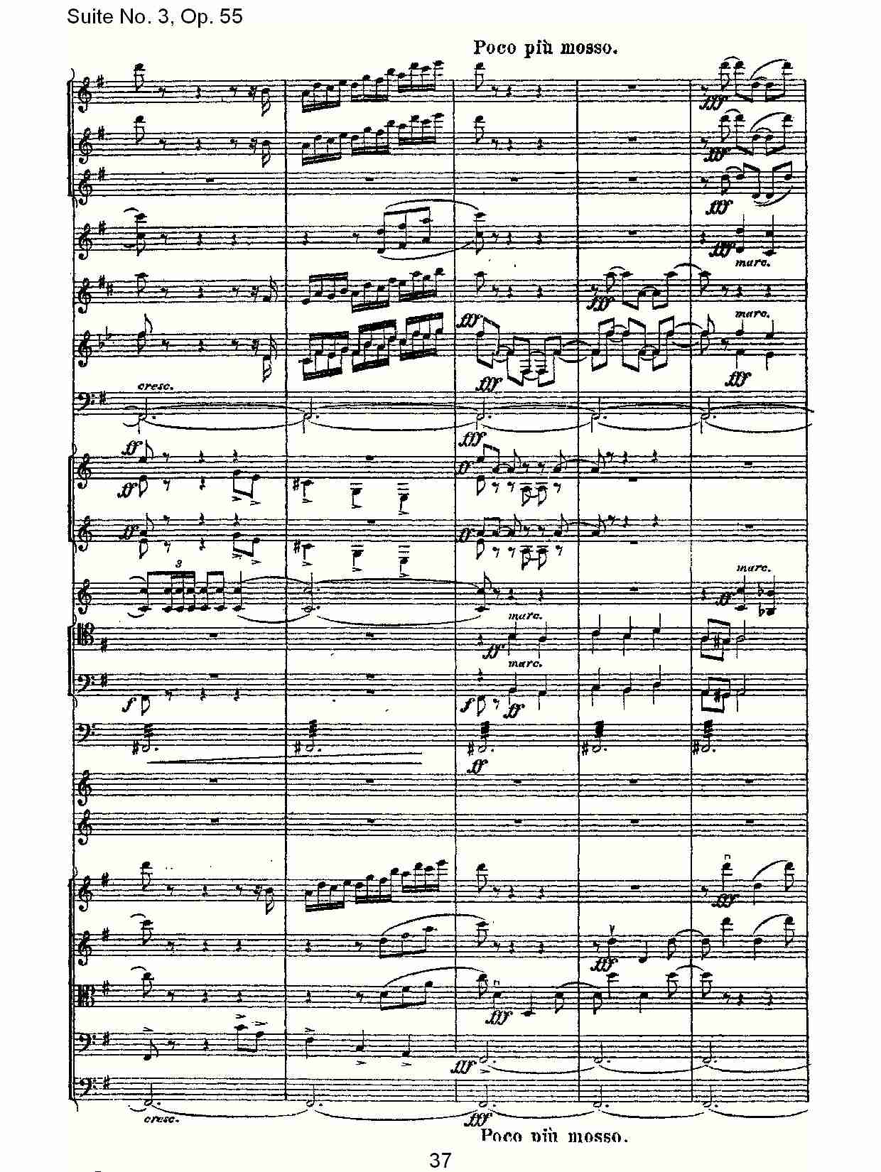 Suite No. 3, Op.55  第三套曲,Op.55第四乐章第二部（八）总谱（图1）