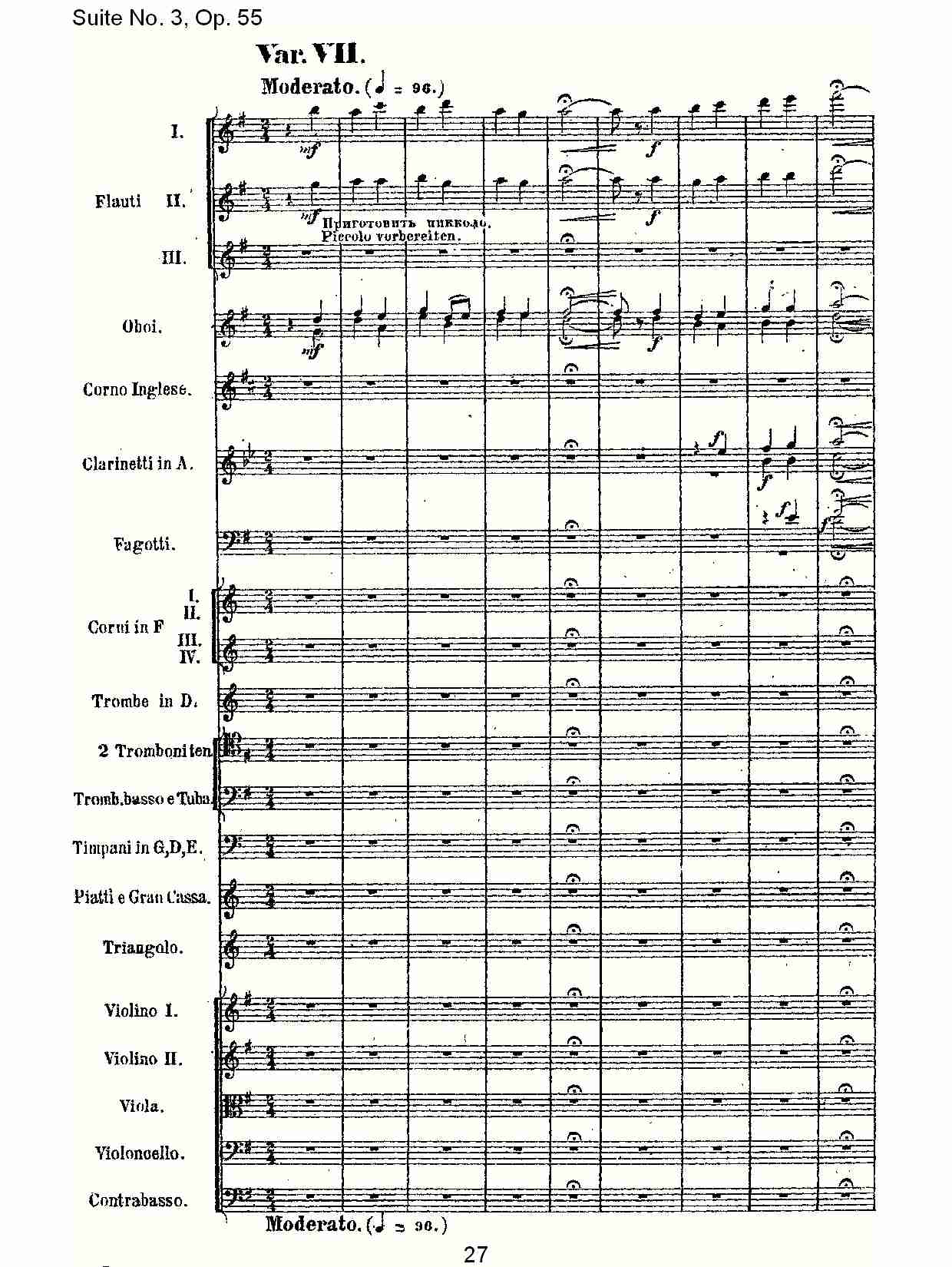 Suite No. 3, Op.55  第三套曲,Op.55第四乐章第一部（六）总谱（图2）
